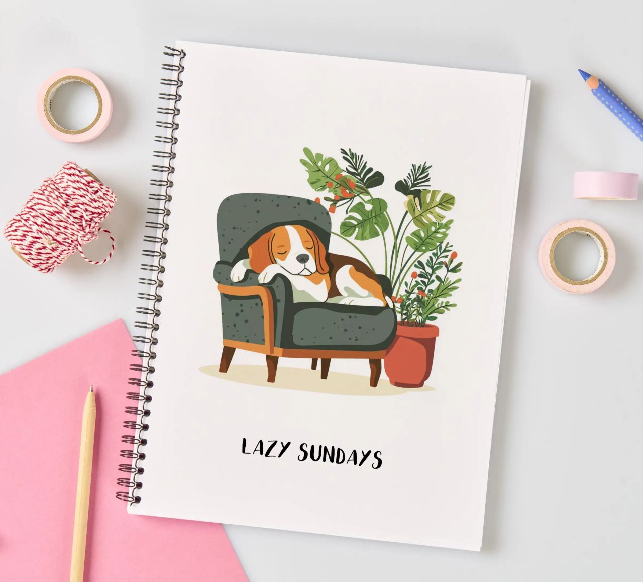 Lazy Sundays spiral notebook by Gift Ideas