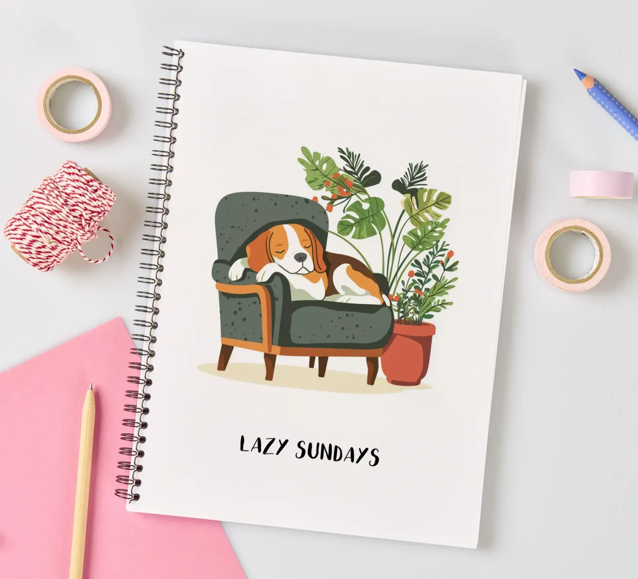 Lazy Sundays carnet à spirale de Gift Ideas