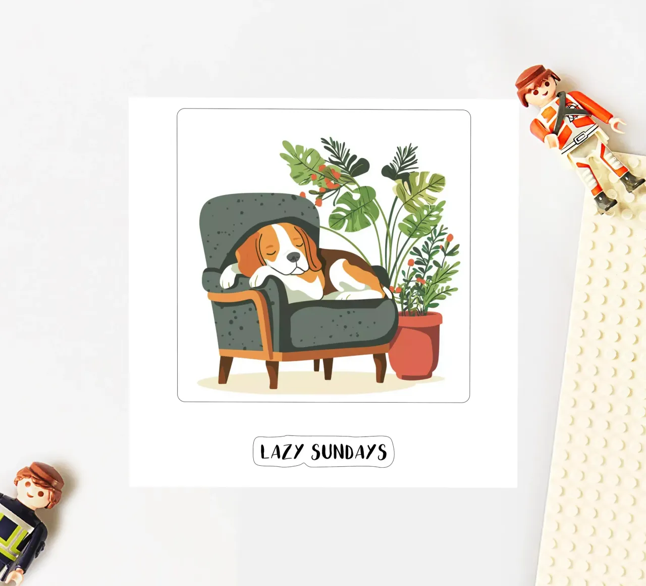 Lazy Sundays pegatina de Gift Ideas