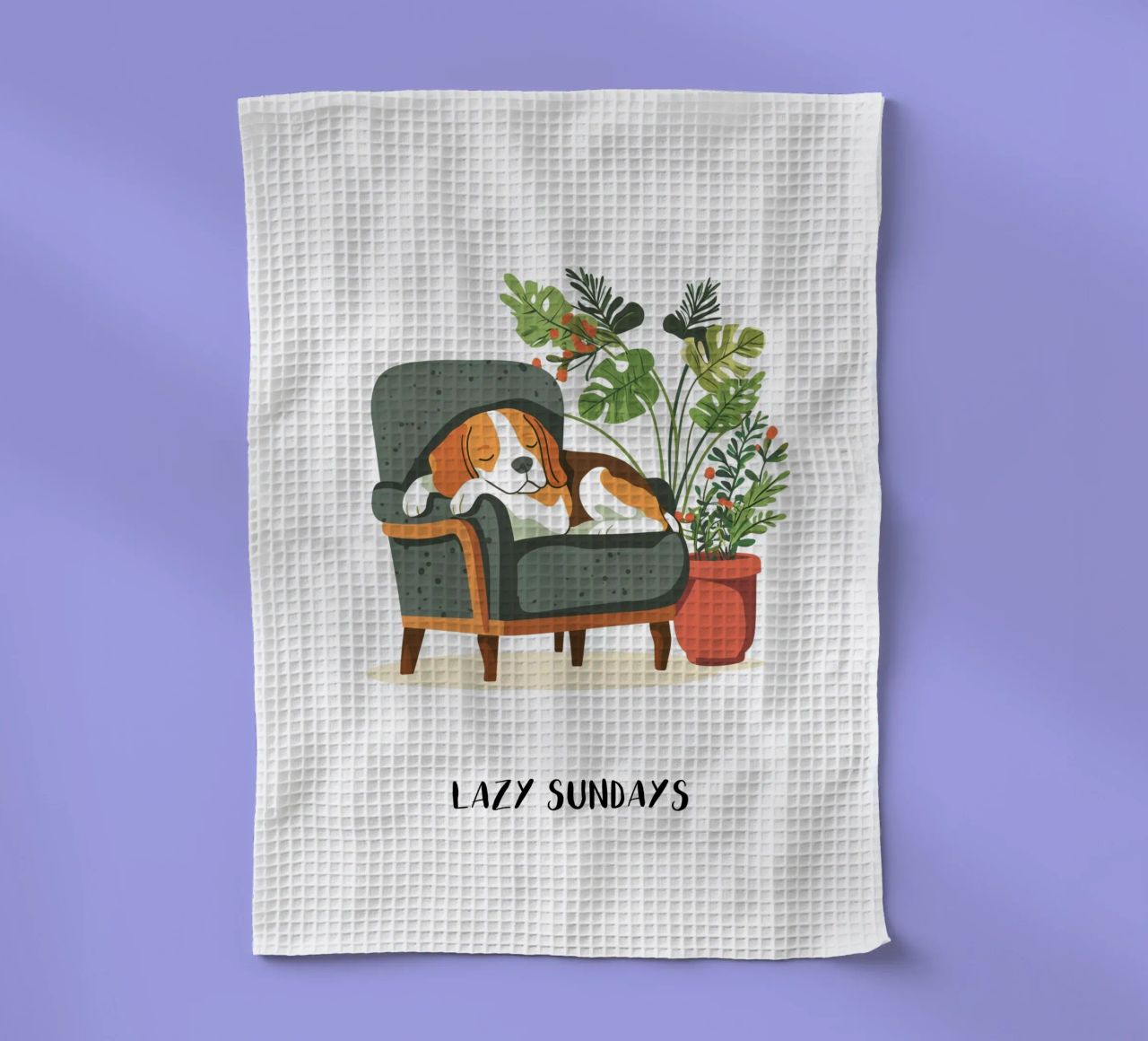 Lazy Sundays tea towel by Gift Ideas