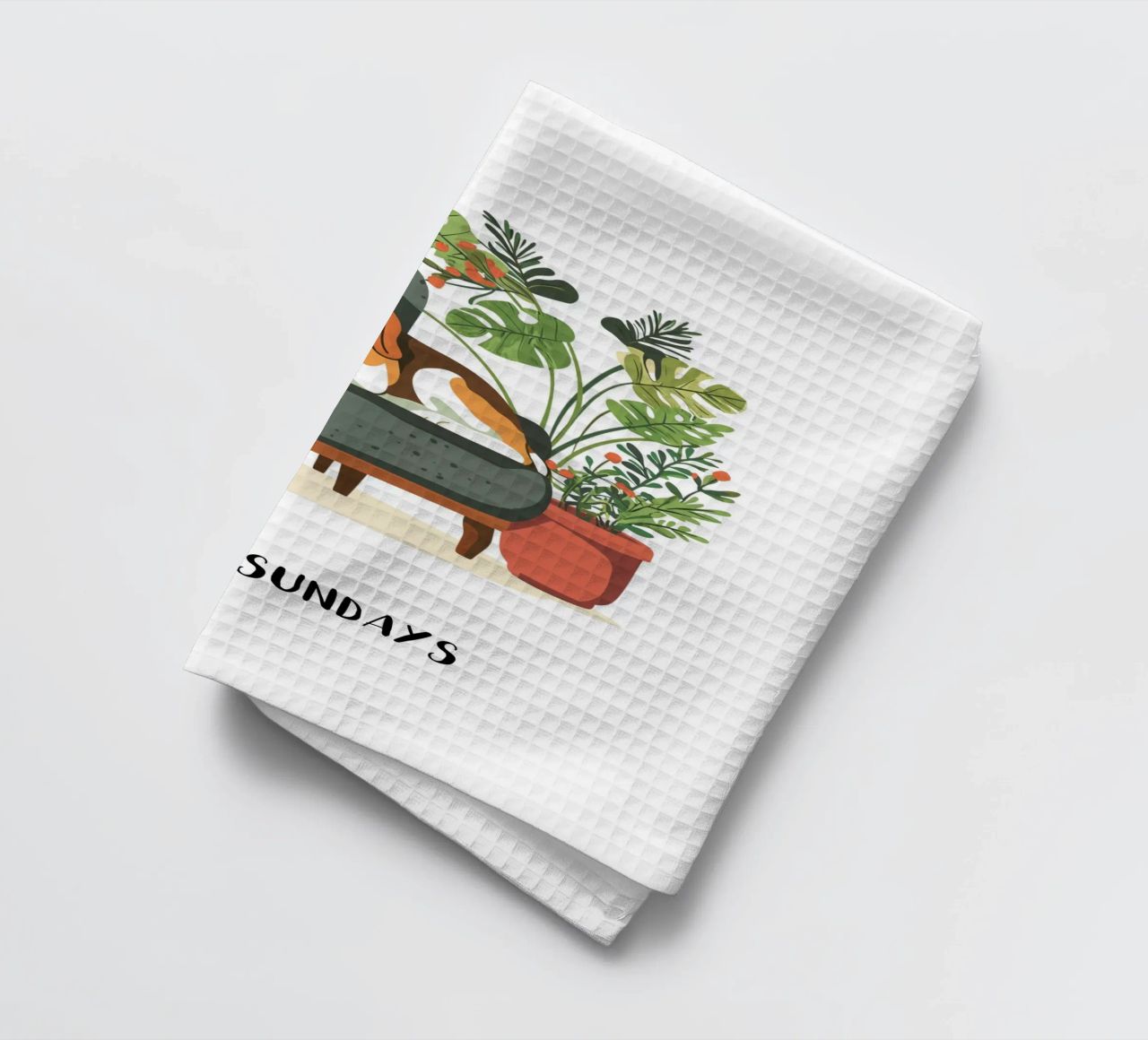 Lazy Sundays tea towel by Gift Ideas