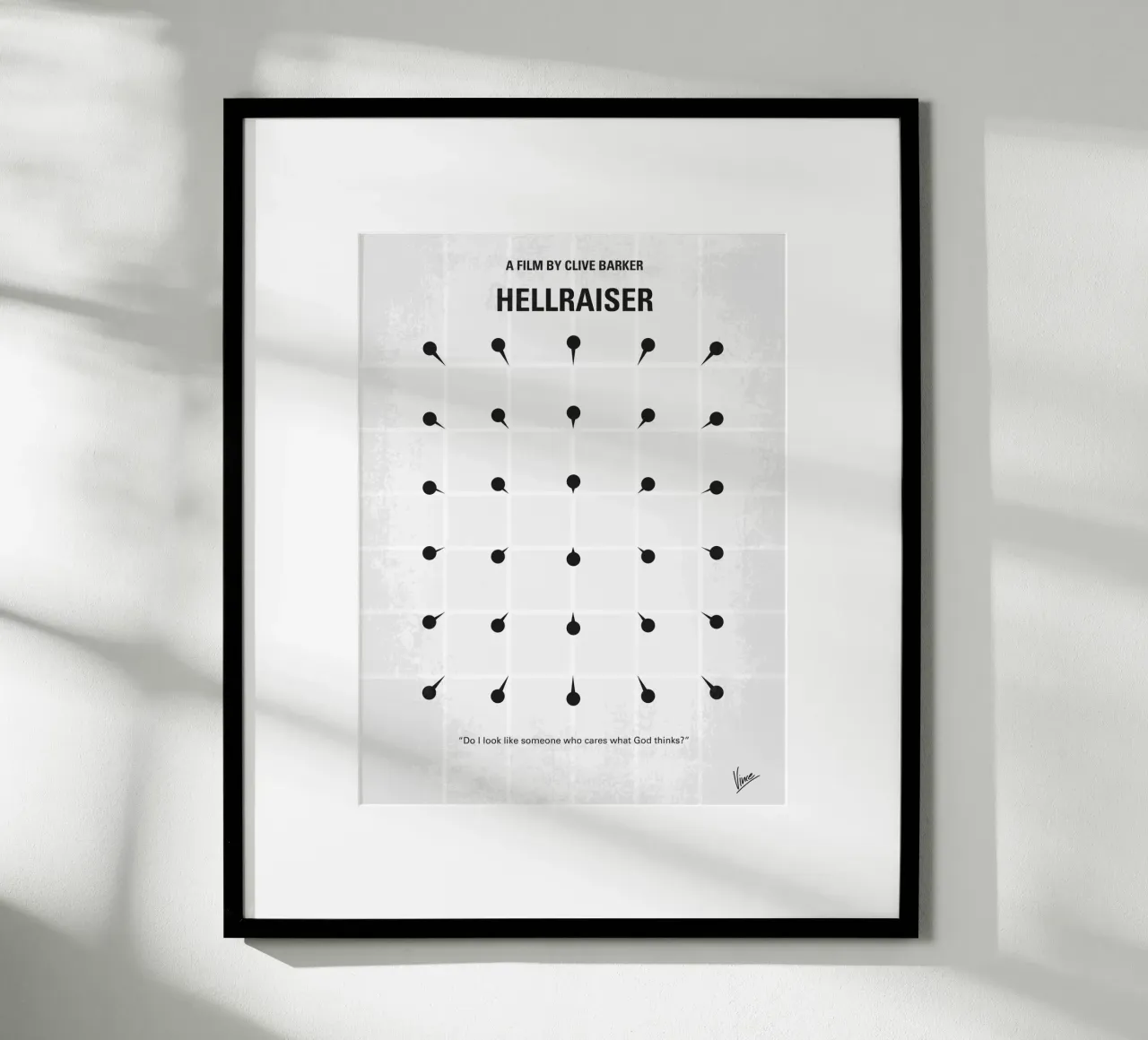 No033 My HELLRAISER minimal movie poster poster con telaio in legno da Chungkong