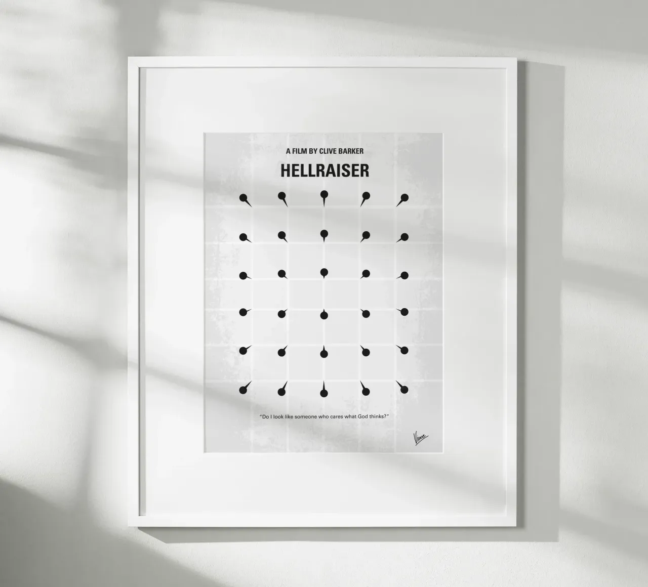 No033 My HELLRAISER minimal movie poster poster con telaio in legno da Chungkong