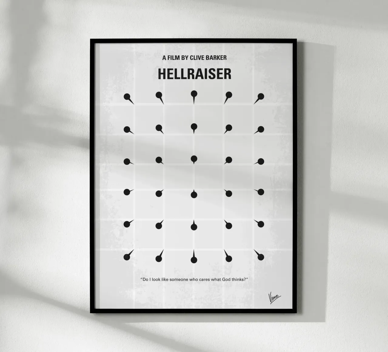 No033 My HELLRAISER minimal movie poster poster con telaio in legno da Chungkong