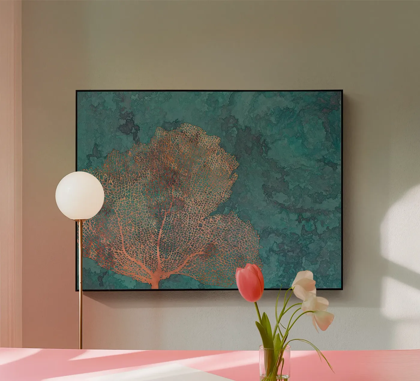Copper coral acryl van Leahprint
