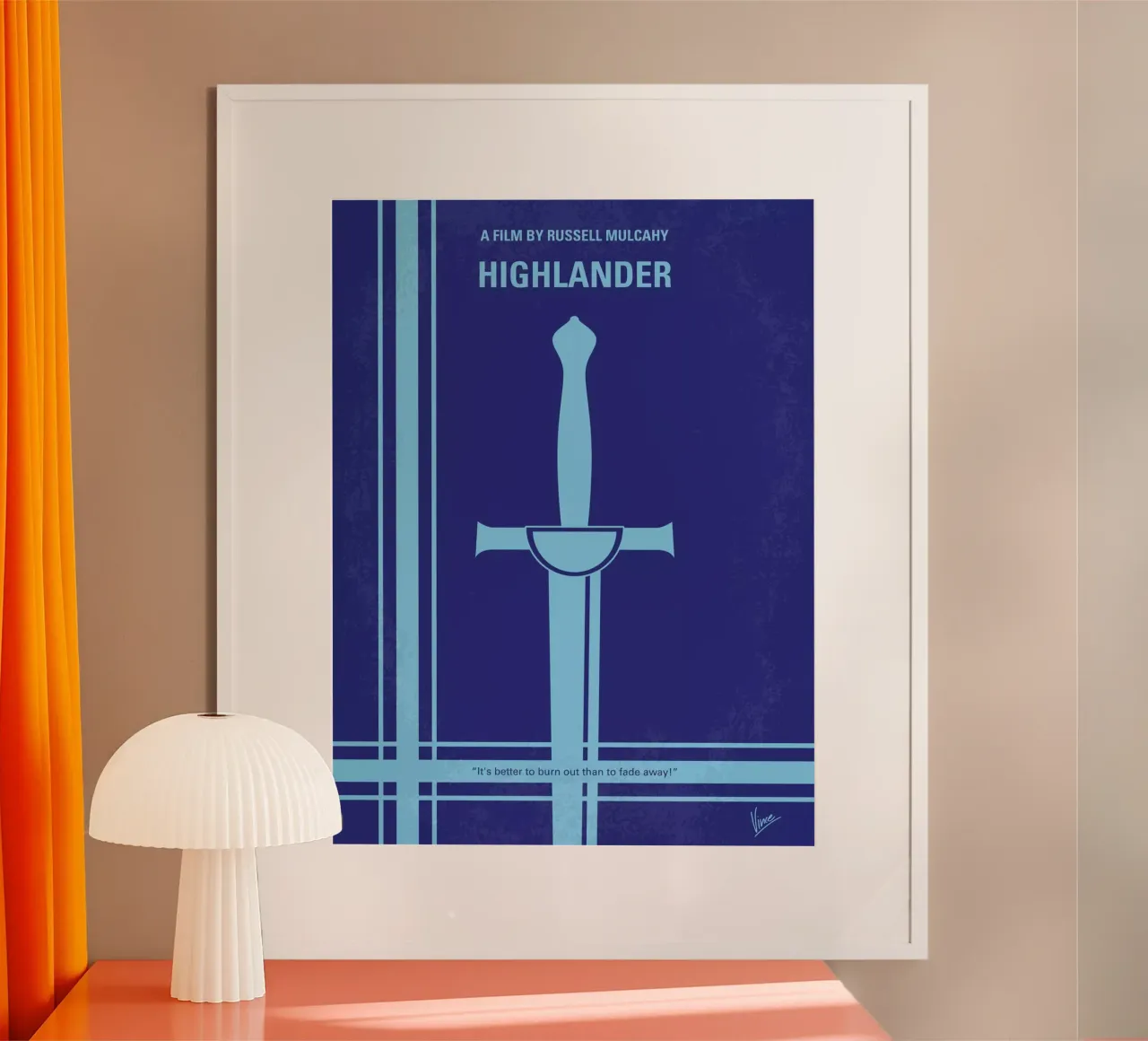 No034 My Highlander minimal movie poster carta hahnemühle da Chungkong