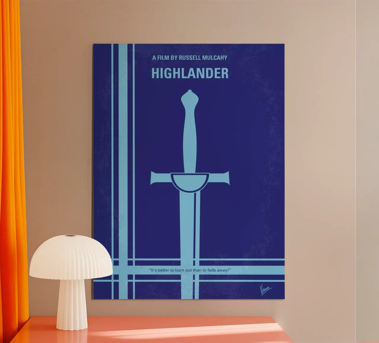No034 My Highlander minimal movie poster carta hahnemühle da Chungkong