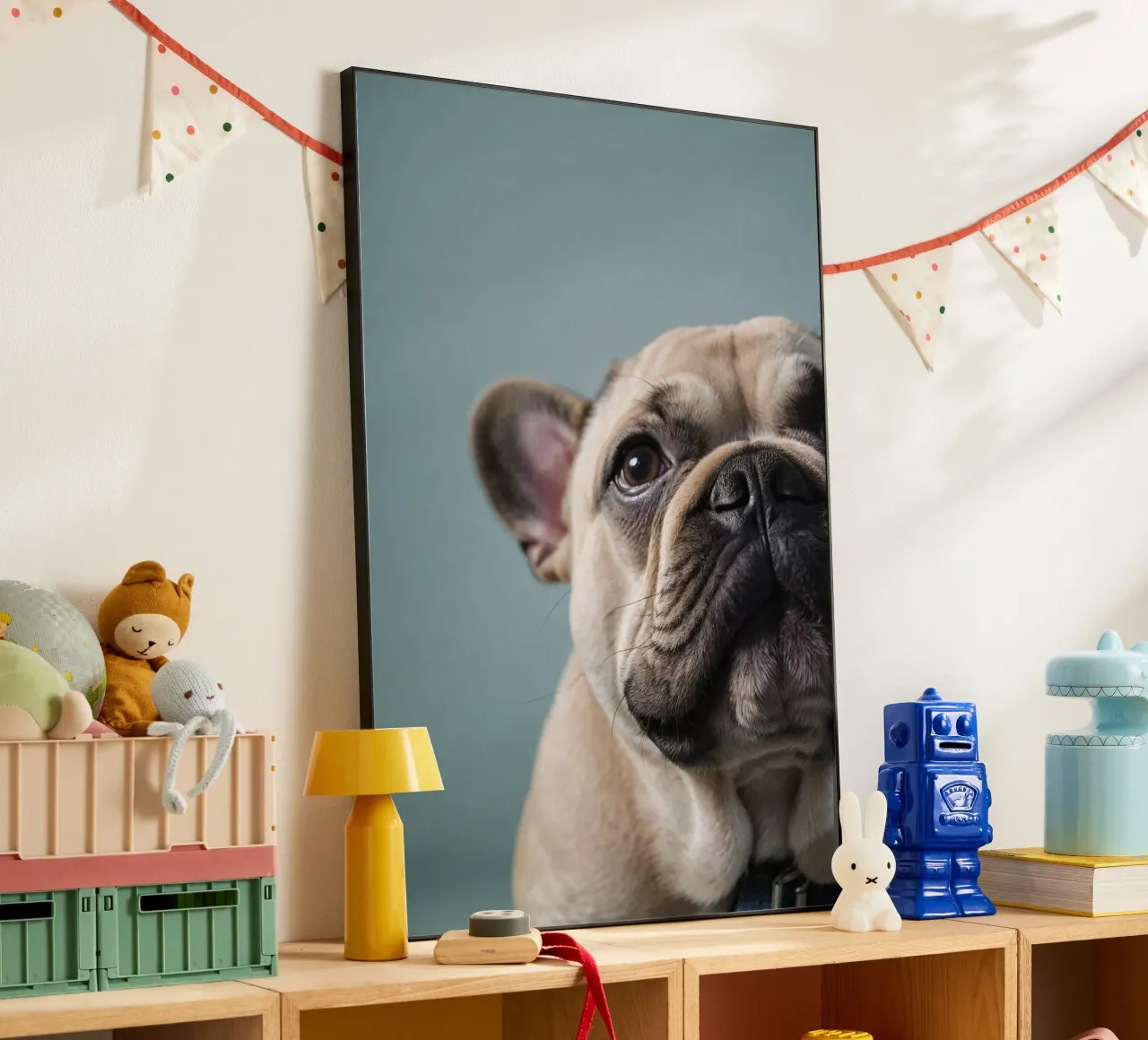 Cucciolo di Bulldog francese dallo sguardo gentile | Work 2 | Limited pannello forex da Paws & Portraits
