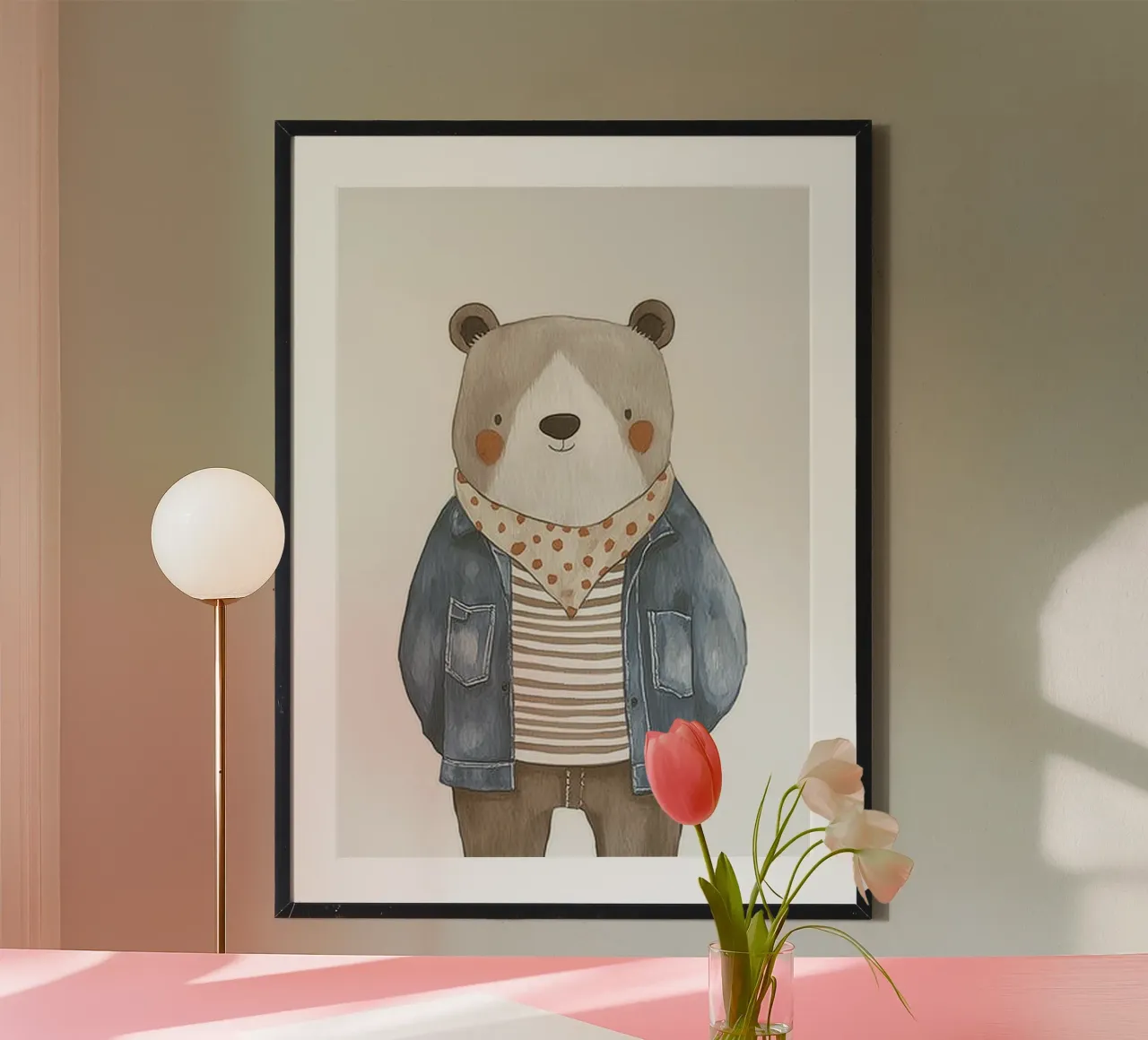 Charming bear poster by Dreamy Nursery