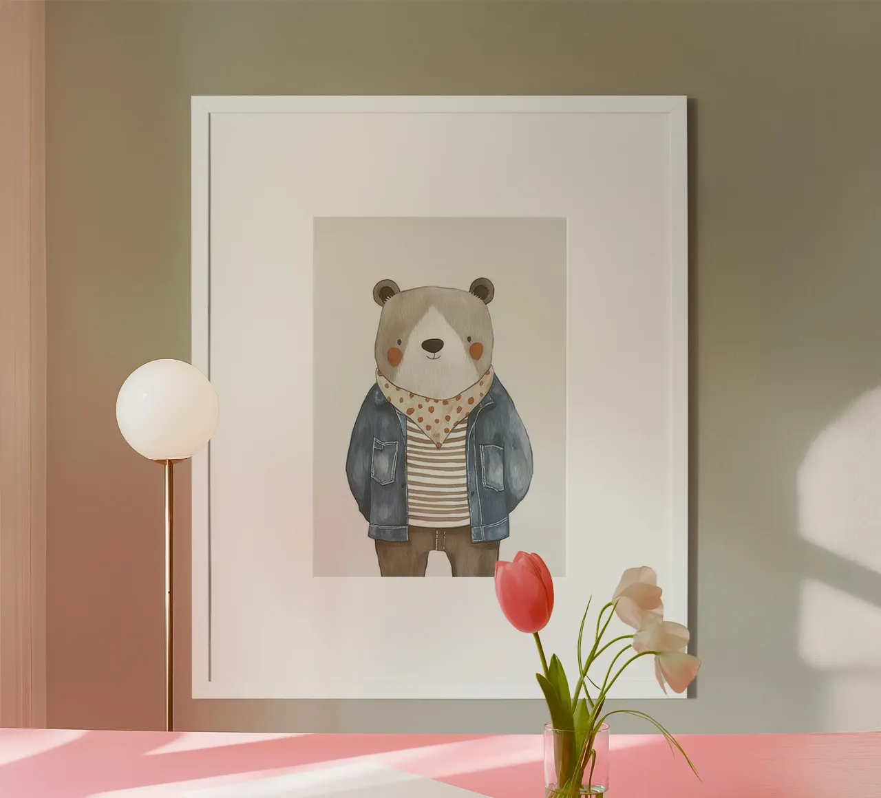 Charming bear poster by Dreamy Nursery