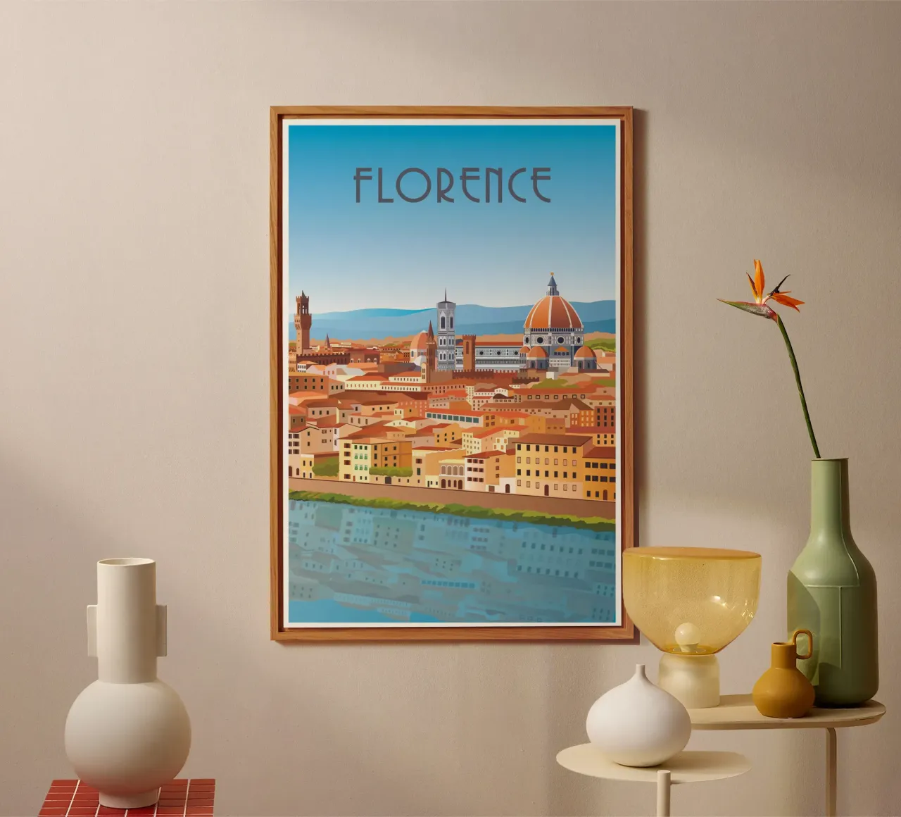 Florence Duomo Skyline Scene alluminio dibond da Charnwood Prints