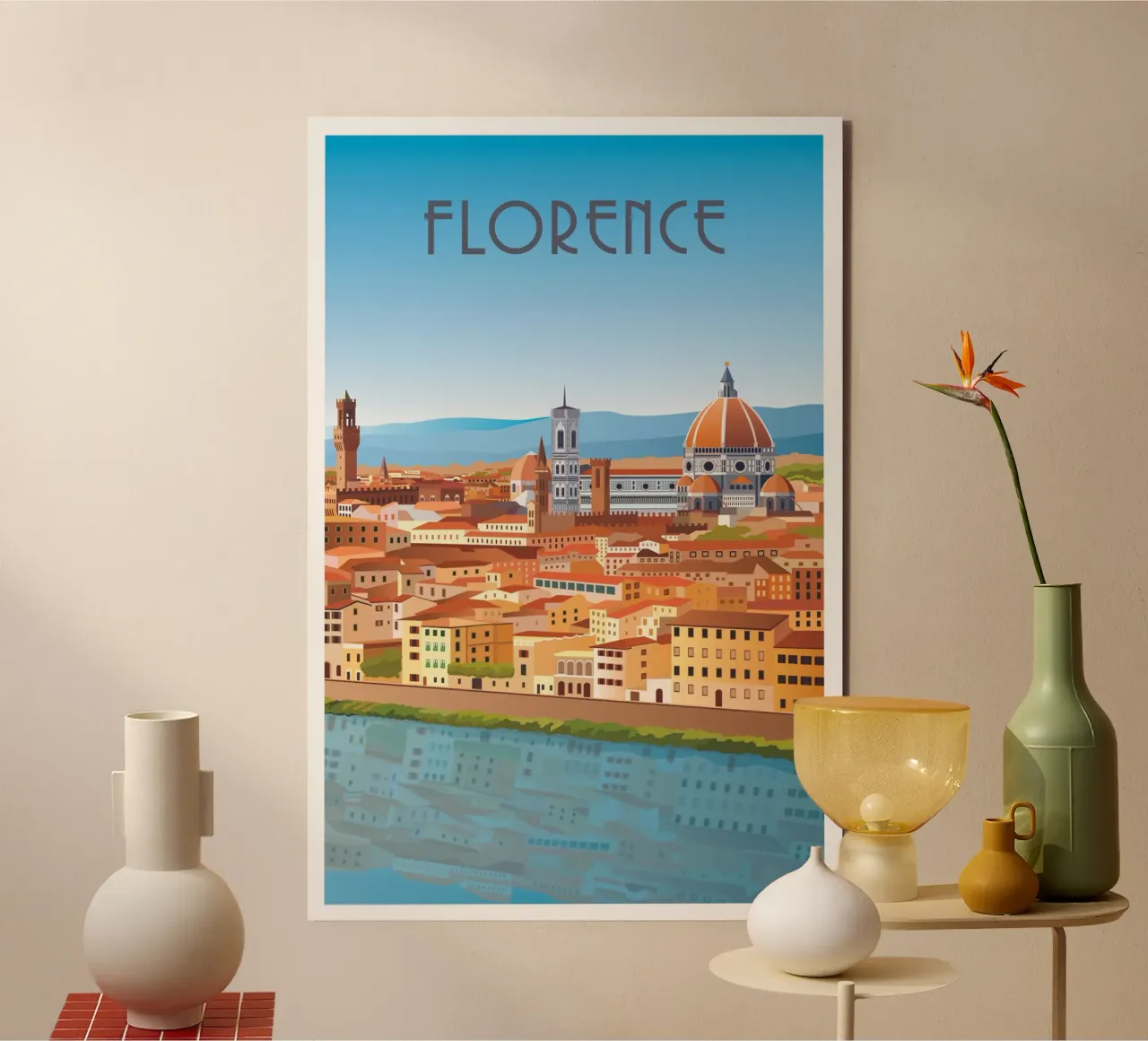 Florence Duomo Skyline Scene alluminio dibond da Charnwood Prints