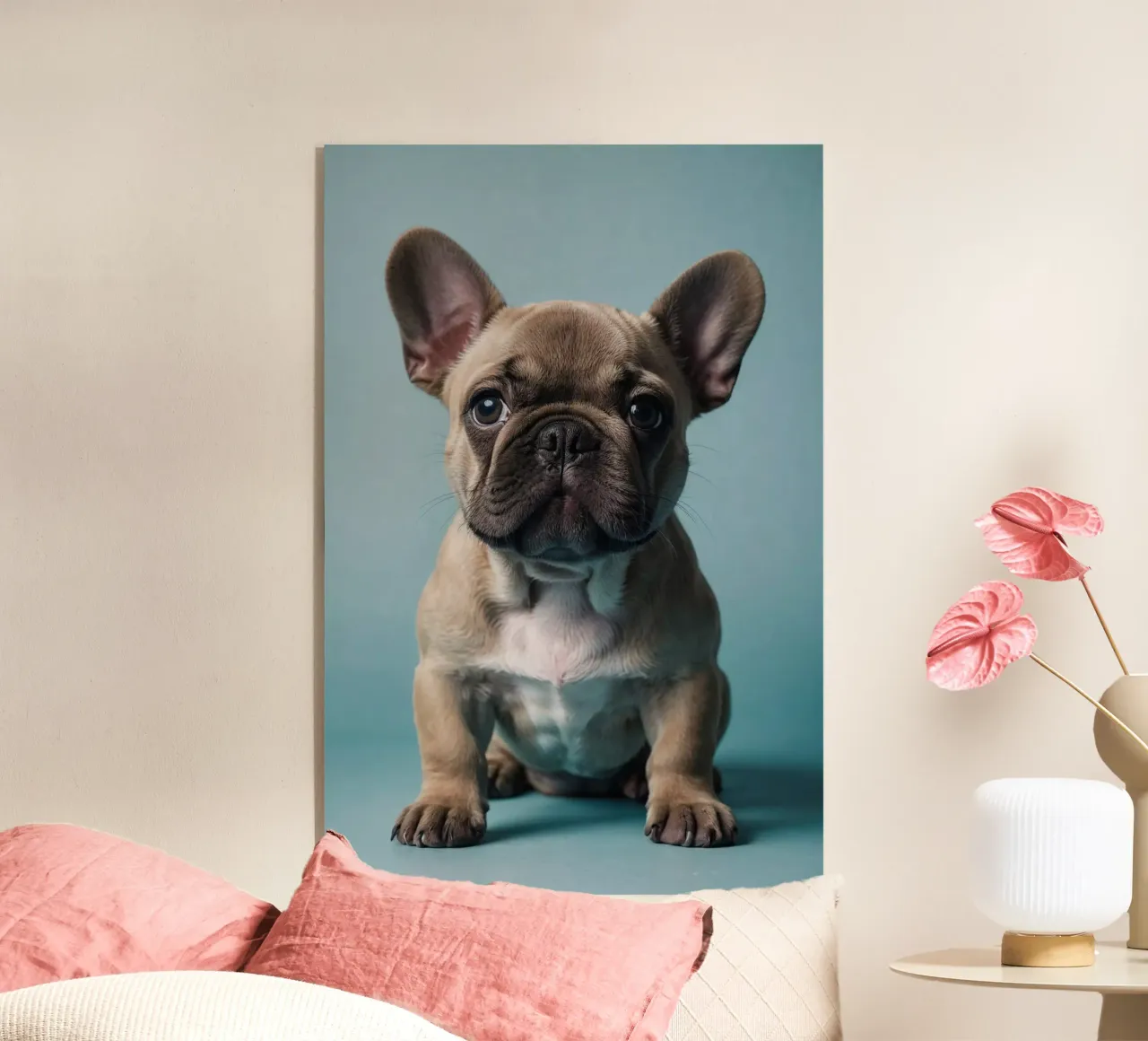 French Bulldog puppy with big ears | Work 4 | Limited acrylic glass by Paws & Portraits