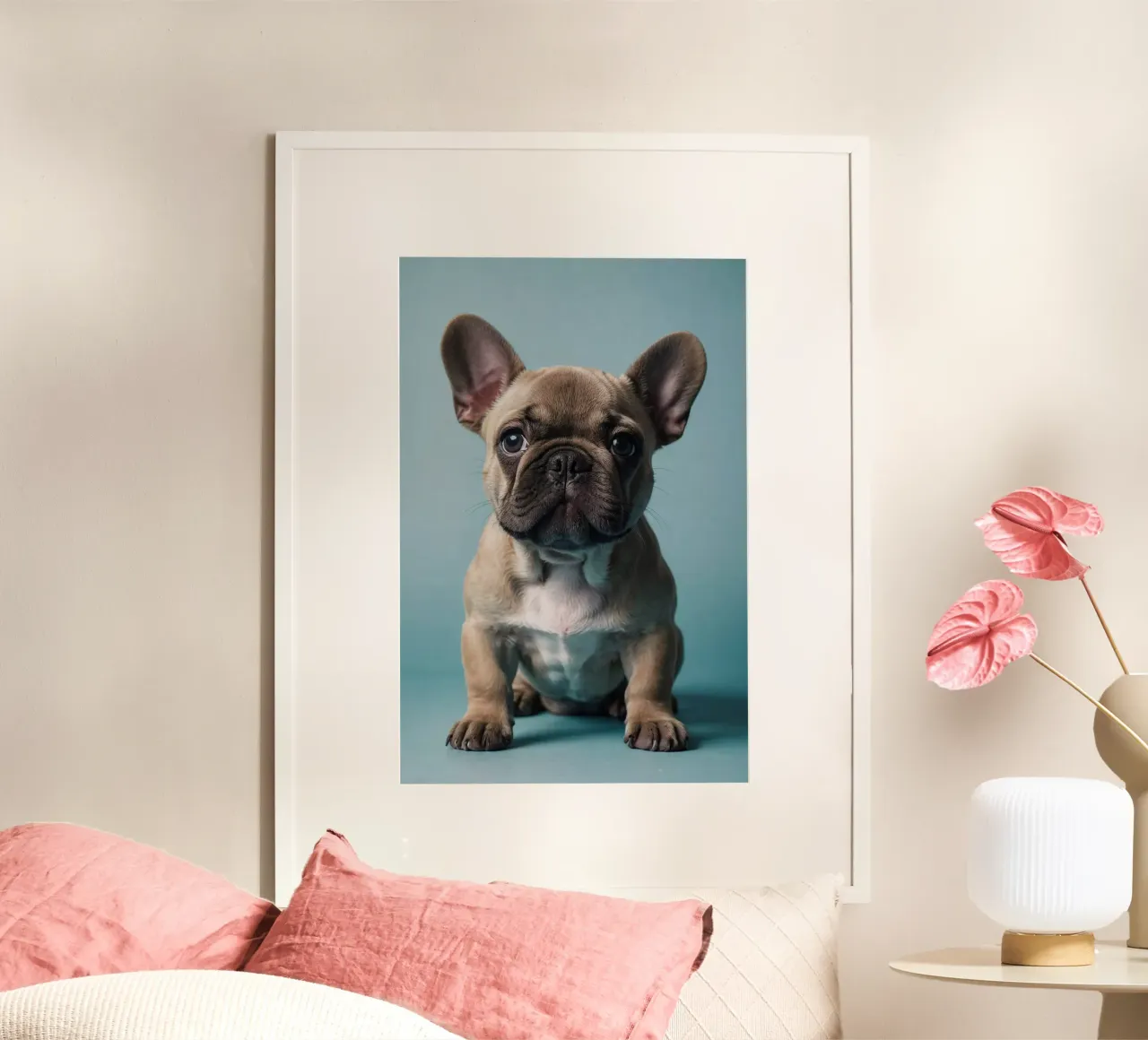 Cucciolo di Bulldog francese con grandi orecchie | Work 4 | Limited carta hahnemühle da Paws & Portraits