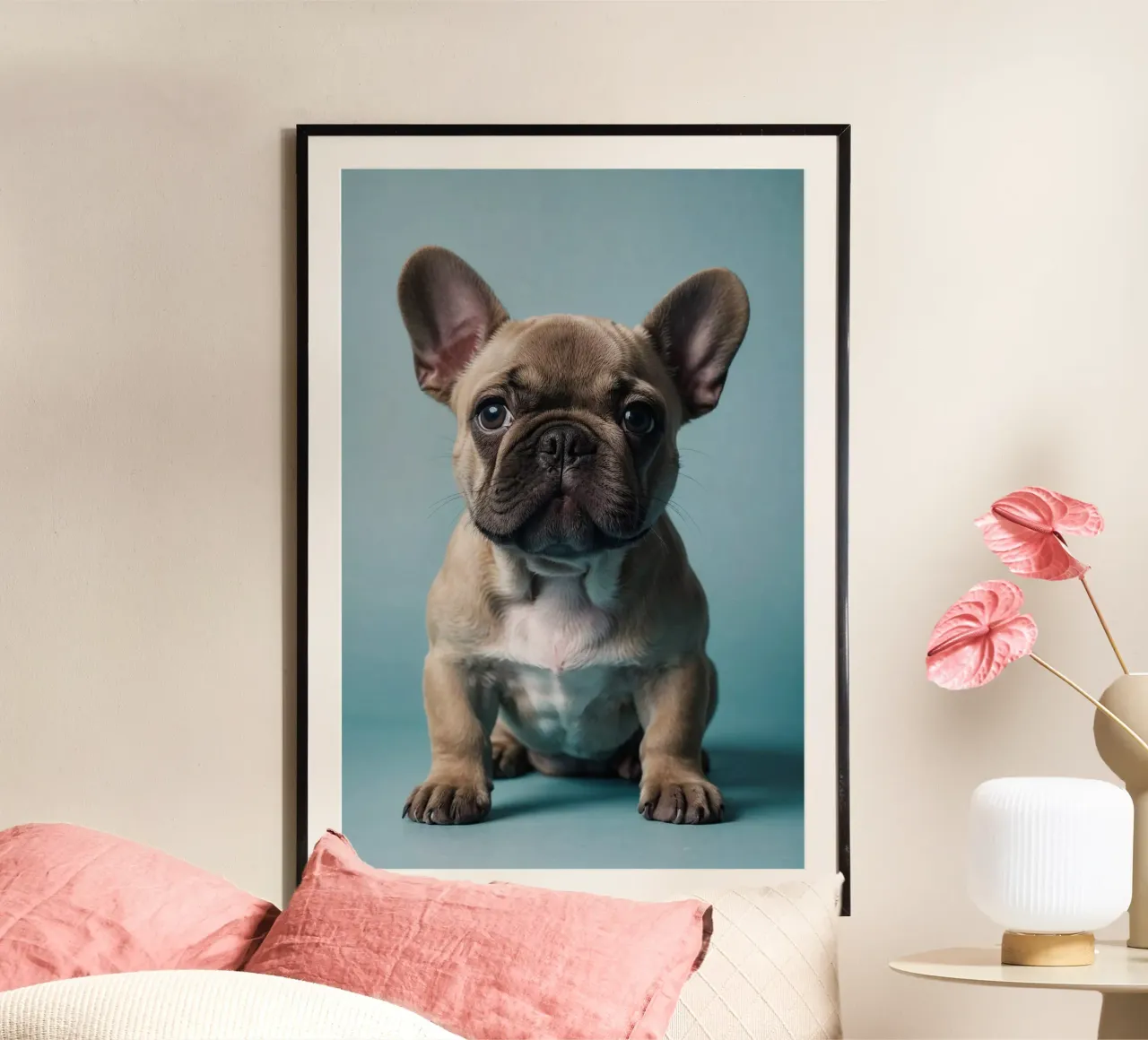 Cucciolo di Bulldog francese con grandi orecchie | Work 4 | Limited carta hahnemühle da Paws & Portraits