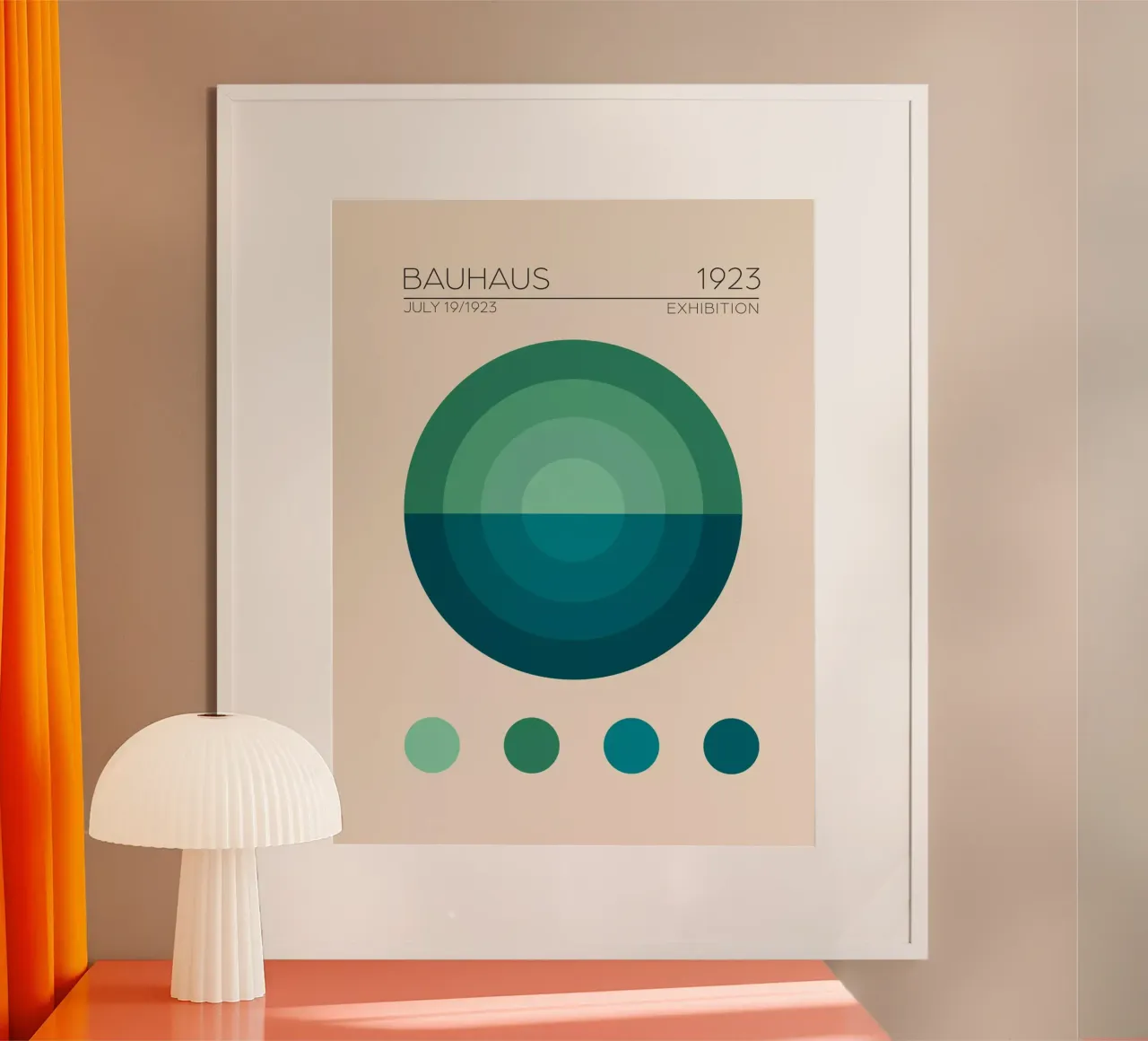 Bauhaus Mavi Daire poster con telaio in alluminio da Emel Tunaboylu