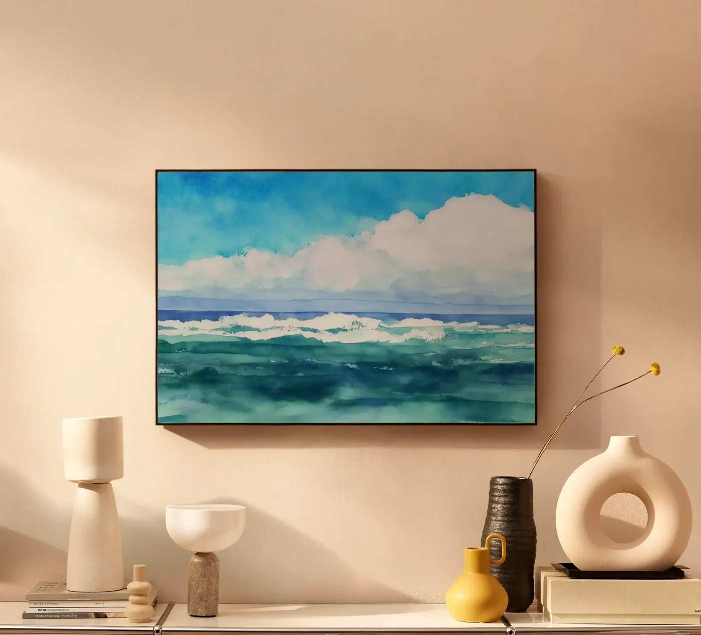 Rollendes Blau Acryl-Glas von Matthias Keller Studio