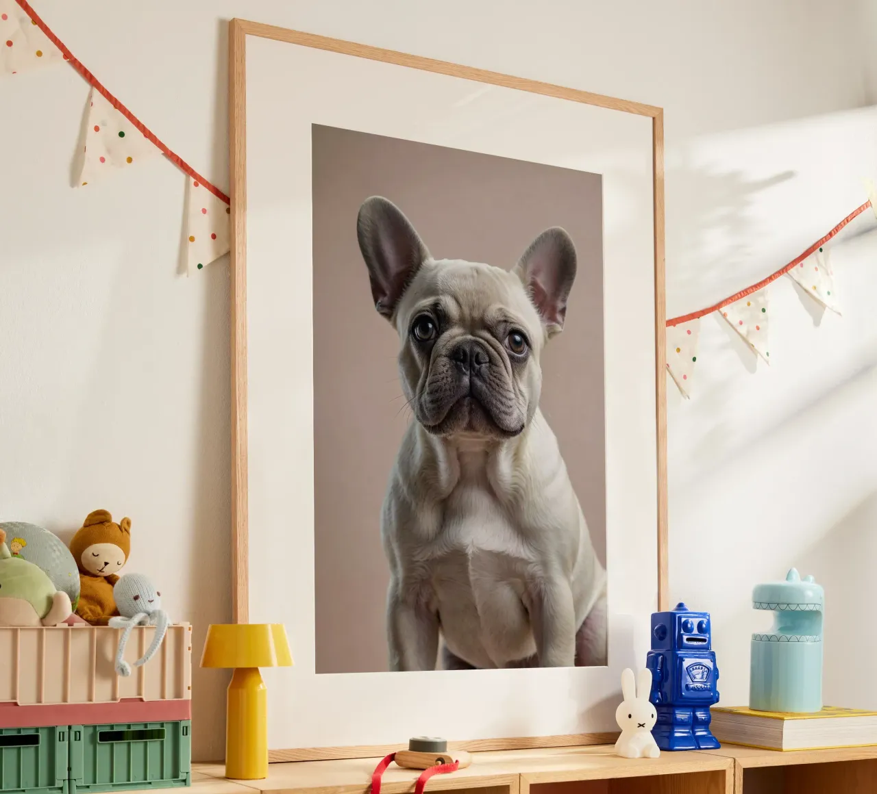 Cucciolo di Bulldog francese con simpatiche rughe | Work 5 | Limited carta hahnemühle da Paws & Portraits