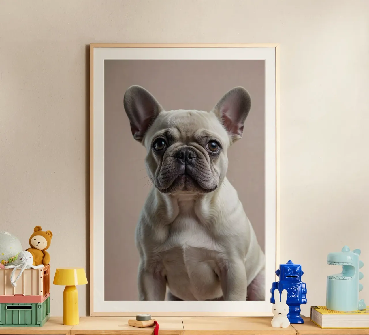 Cucciolo di Bulldog francese con simpatiche rughe | Work 5 | Limited carta hahnemühle da Paws & Portraits