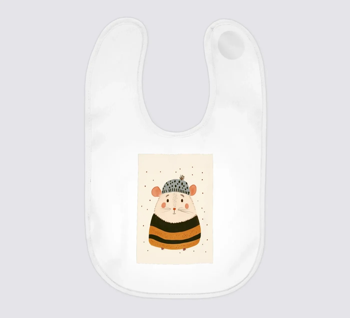 Cute mouse baby bib by Dreamy Nursery