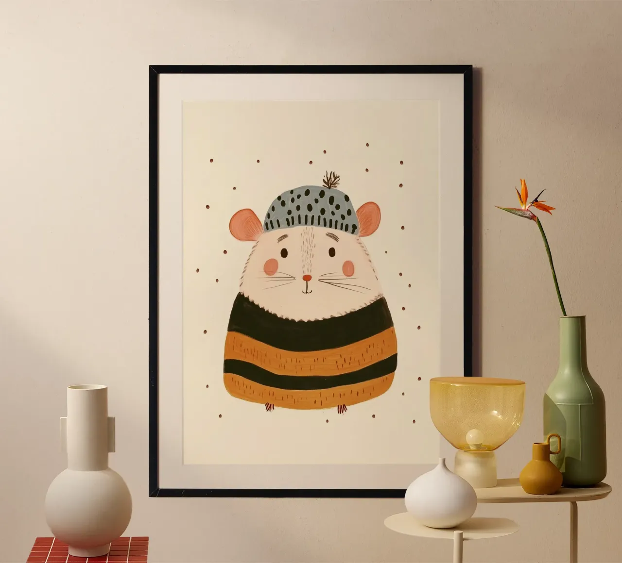 Cute mouse poster by Dreamy Nursery