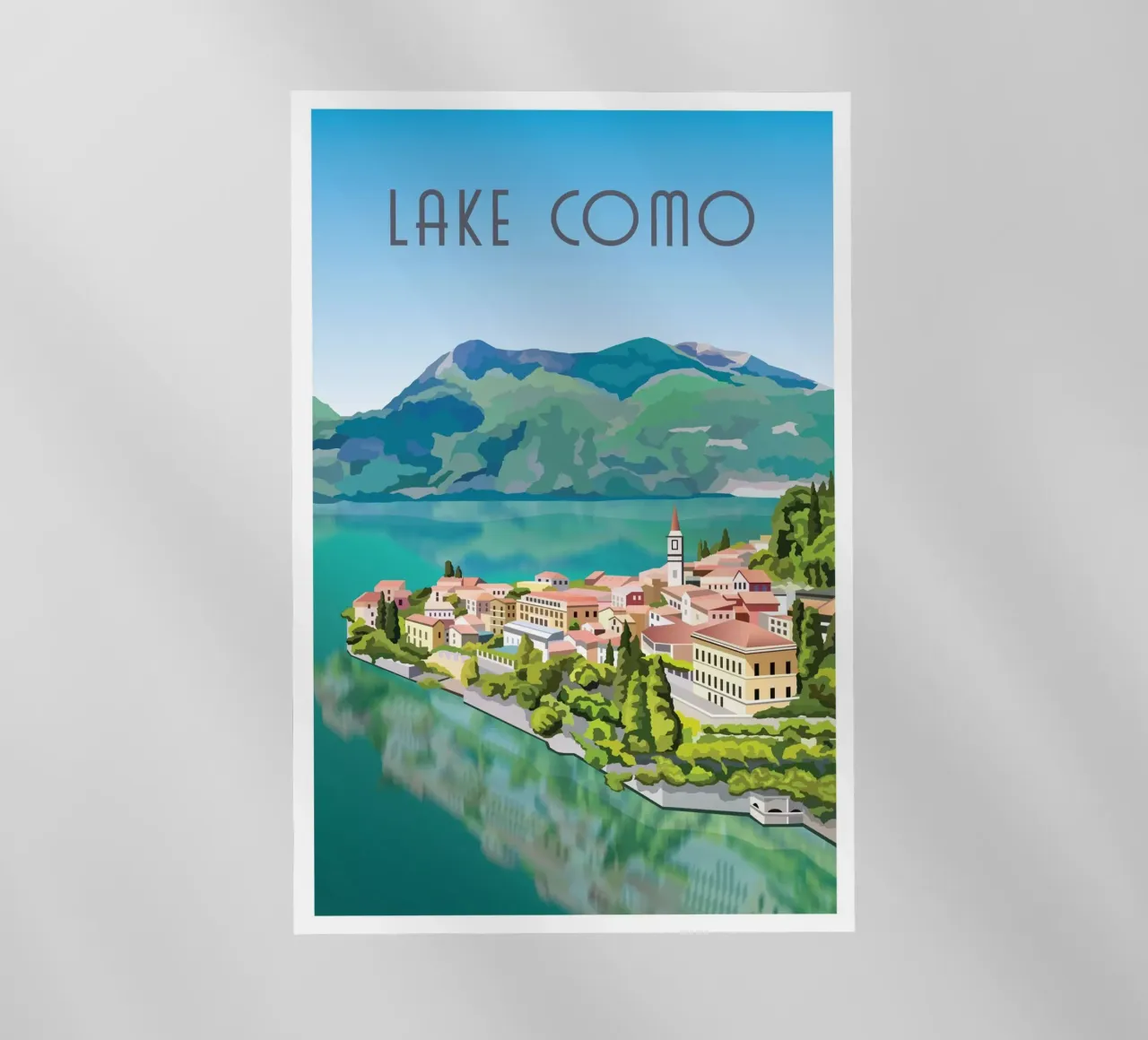 Lake Como Scene pellicola backlit da Charnwood Prints