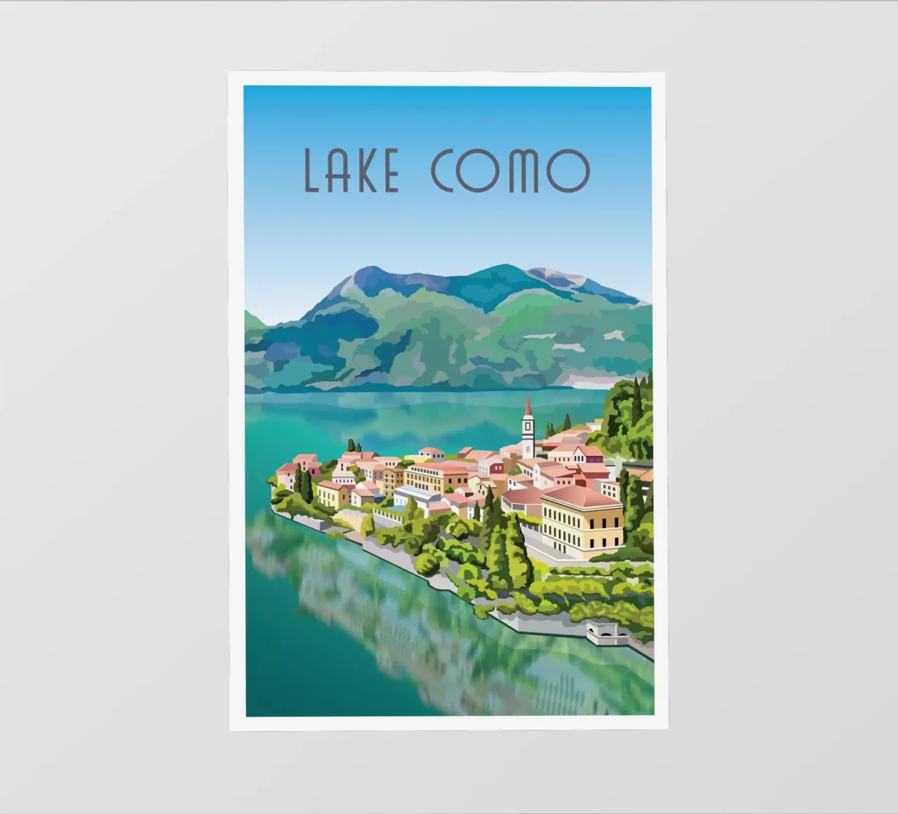 Lake Como Scene pellicola backlit da Charnwood Prints