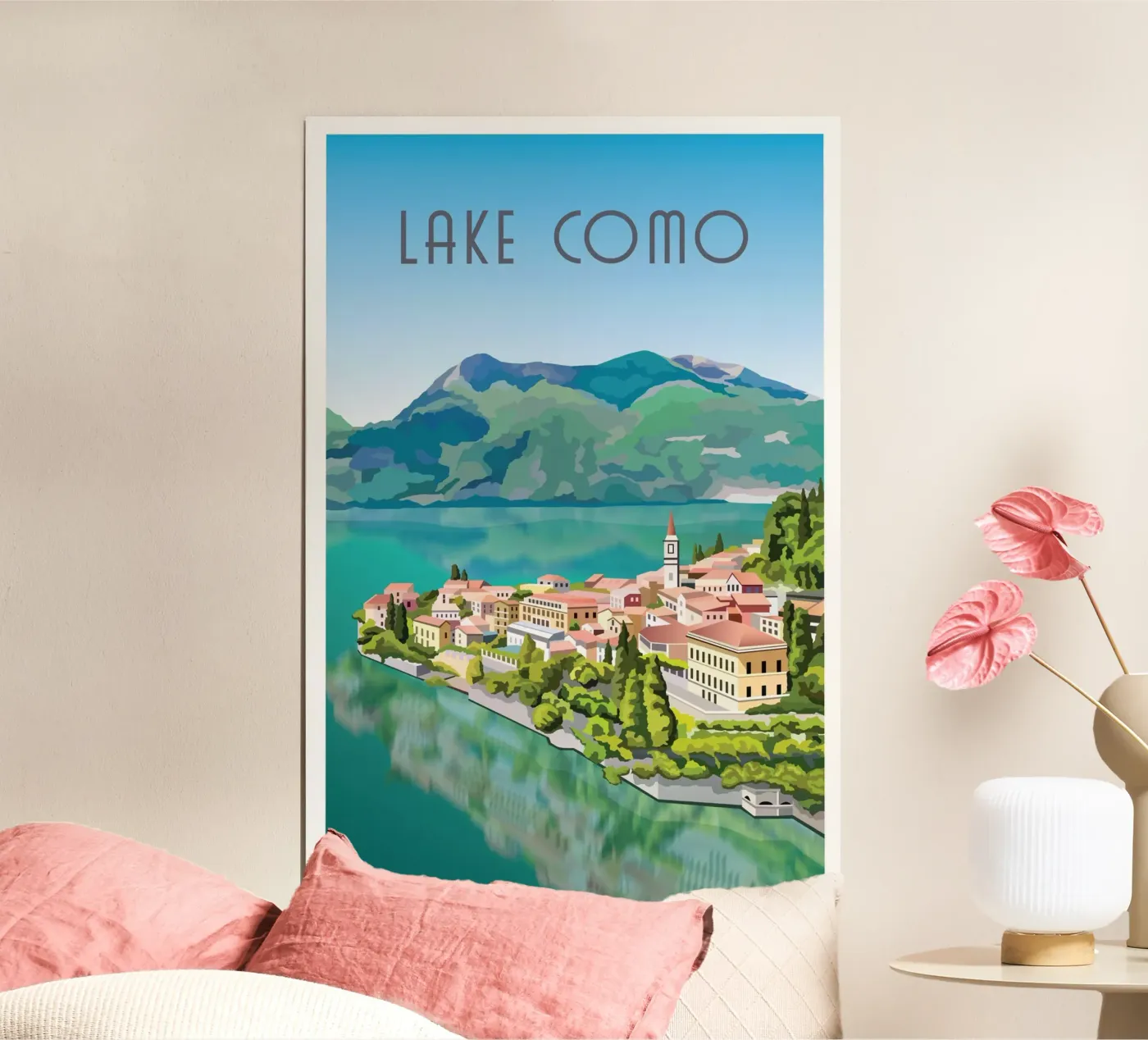 Lake Como Scene poster da Charnwood Prints