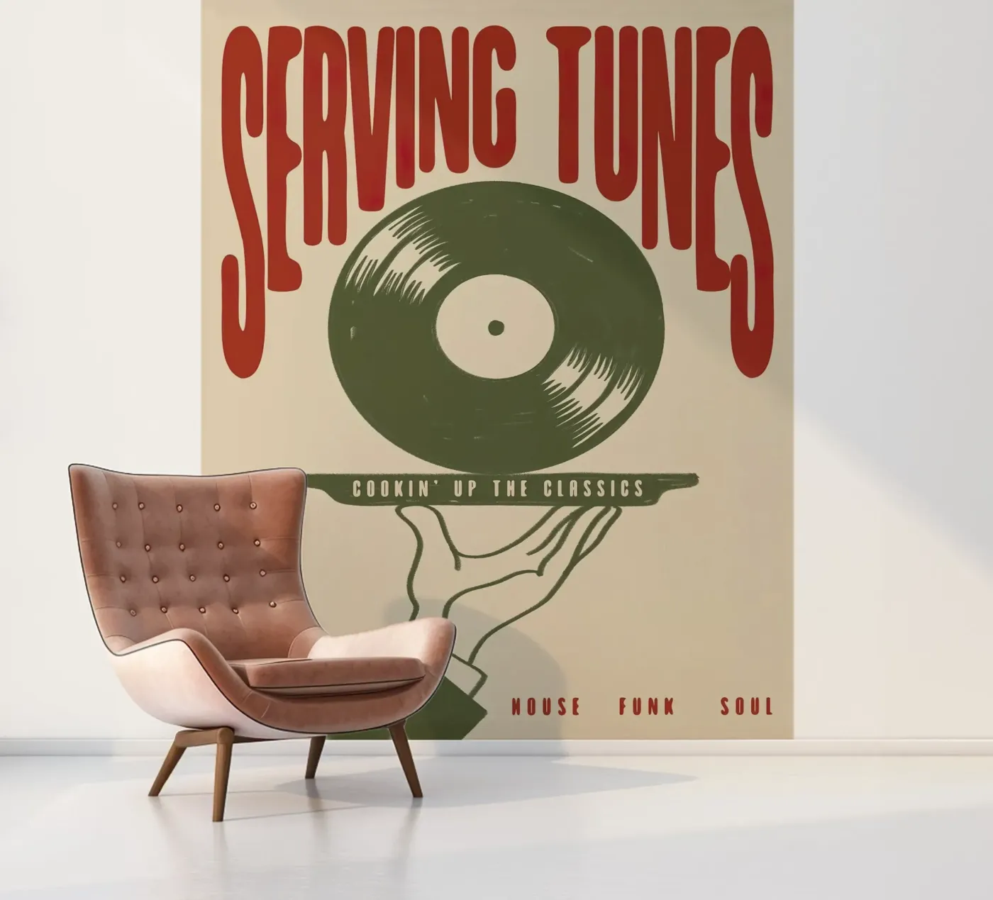 Serving Tunes fotobehang van Paige Mills