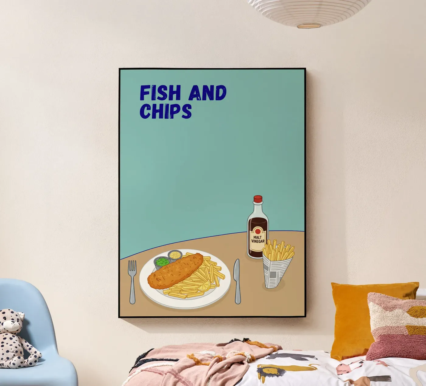 pesce e patatine plexiglass da Tasty Colors