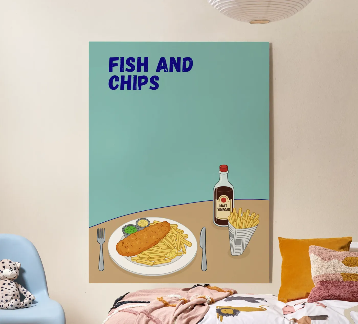 pesce e patatine plexiglass da Tasty Colors