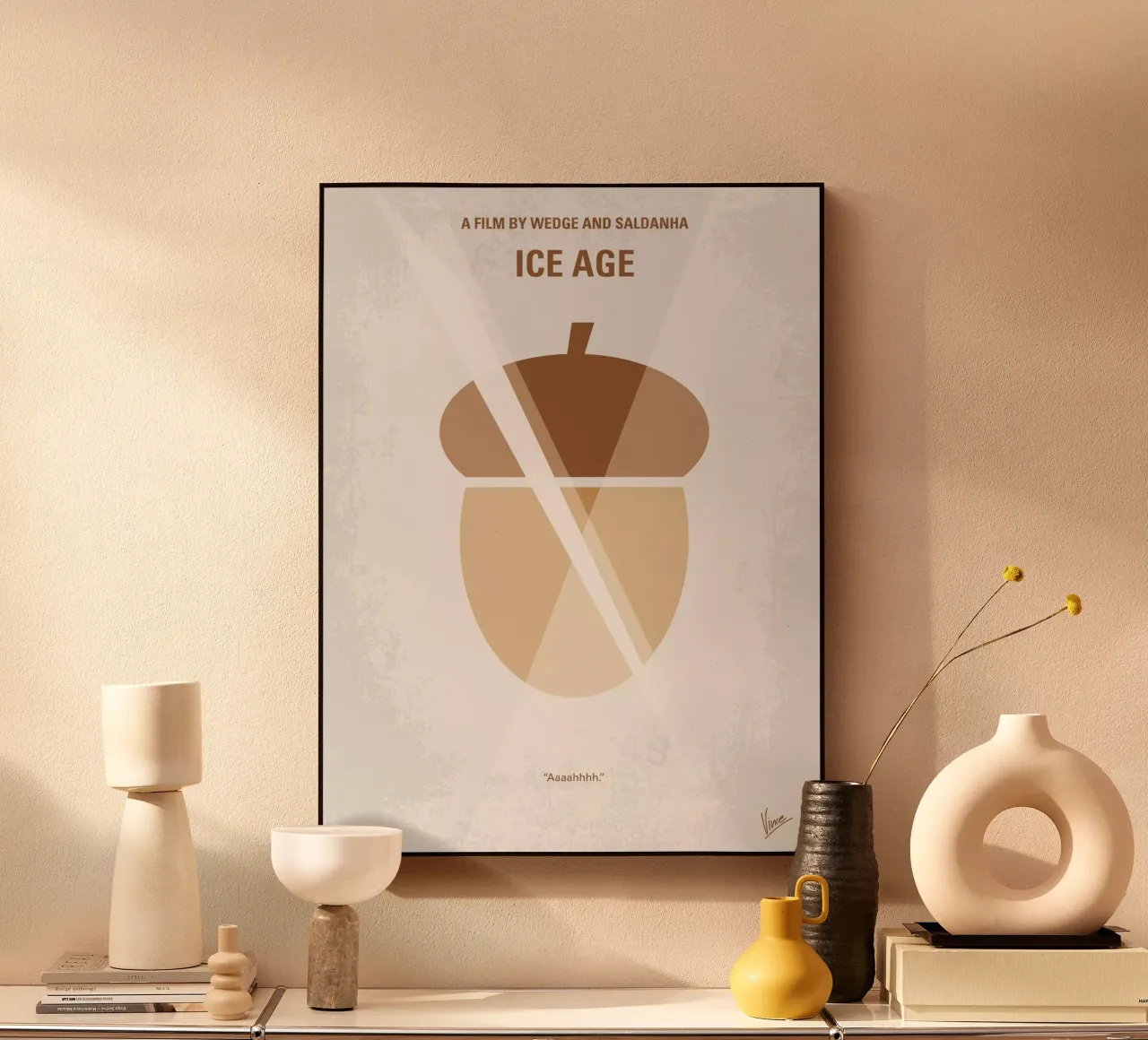 No041 My Ice minimal movie poster alluminio dibond da Chungkong