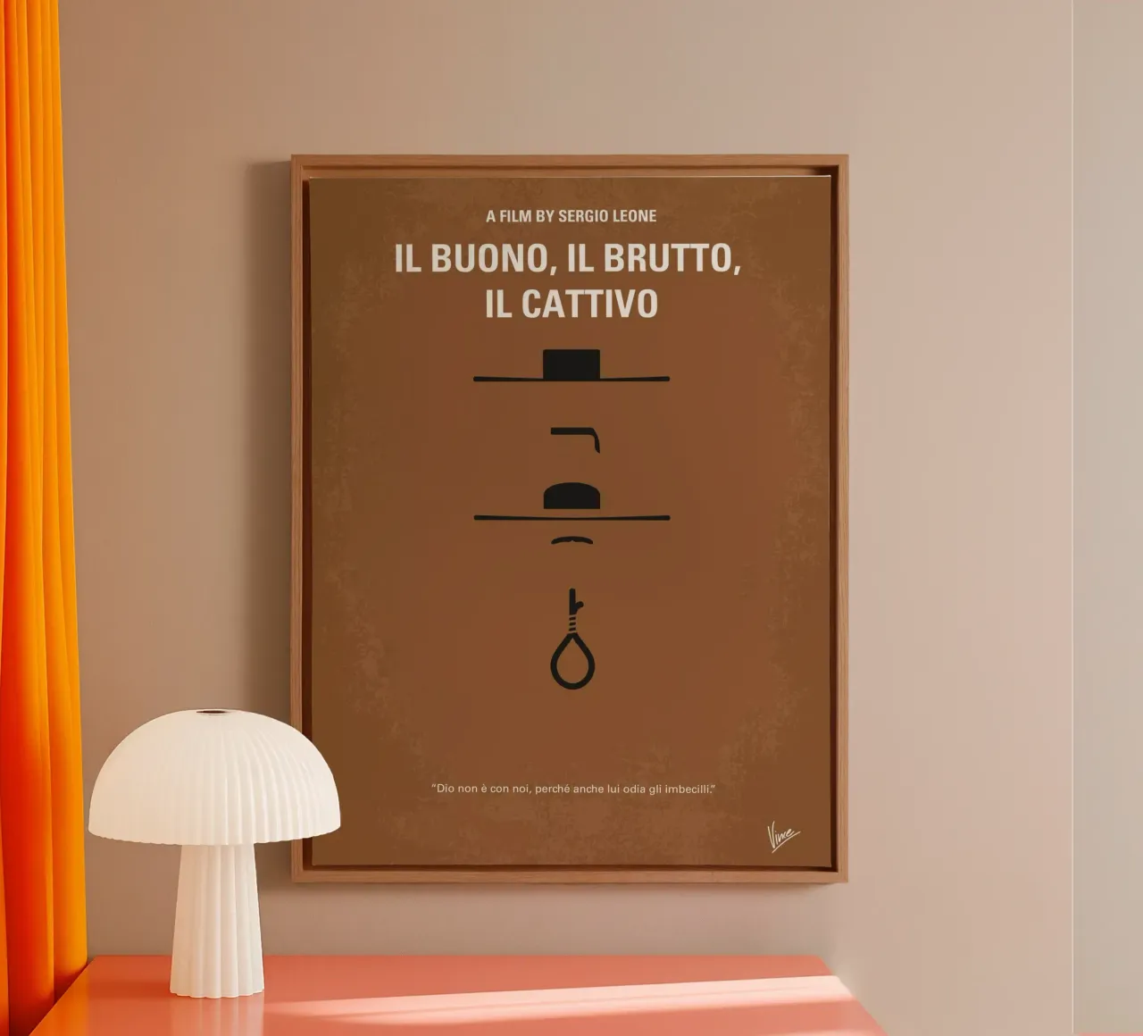 No042 My Il buono il brutto il cattivo minimal movie poster Leinwand von Chungkong