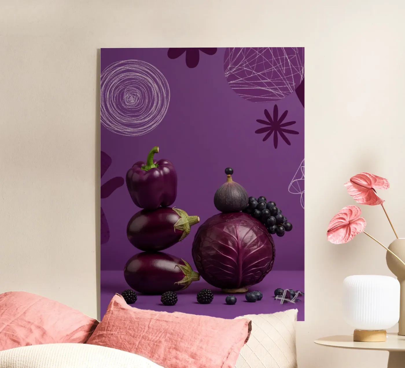 Purple foods Acryl-Glas von Tasty Colors