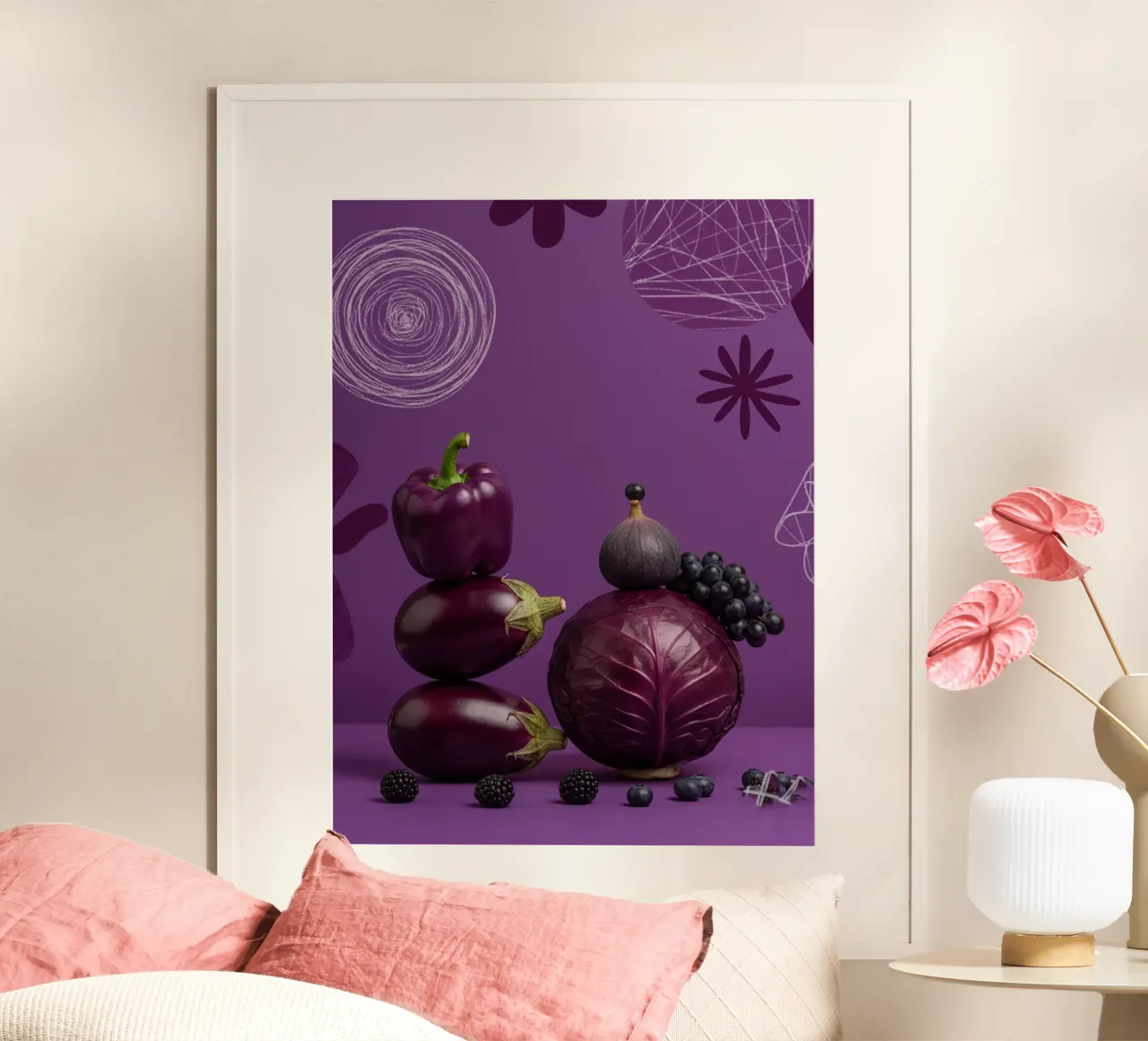 Aliments violet poster de Tasty Colors