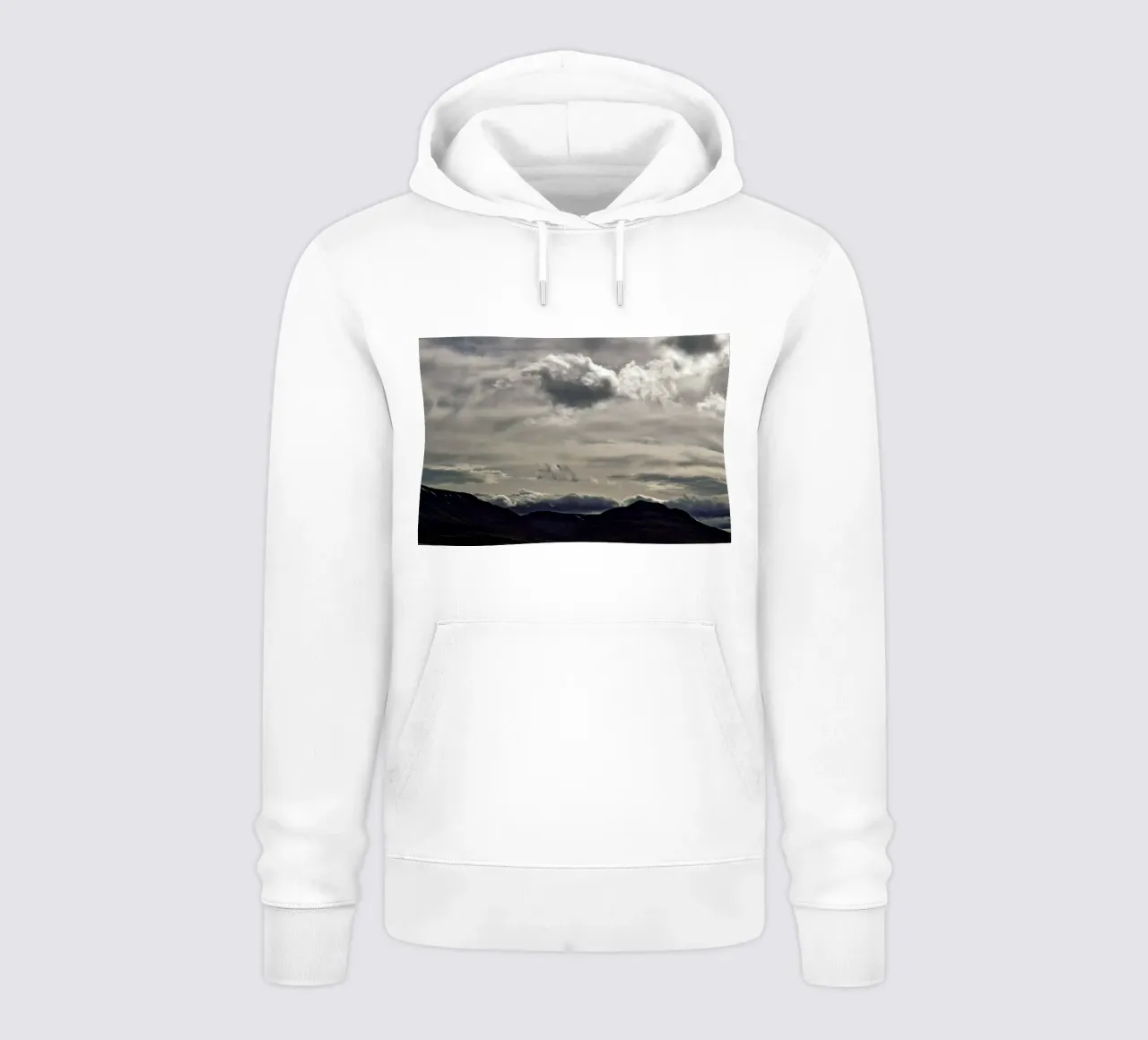 Clouds rolling over felpa con cappuccio da Nur Mut