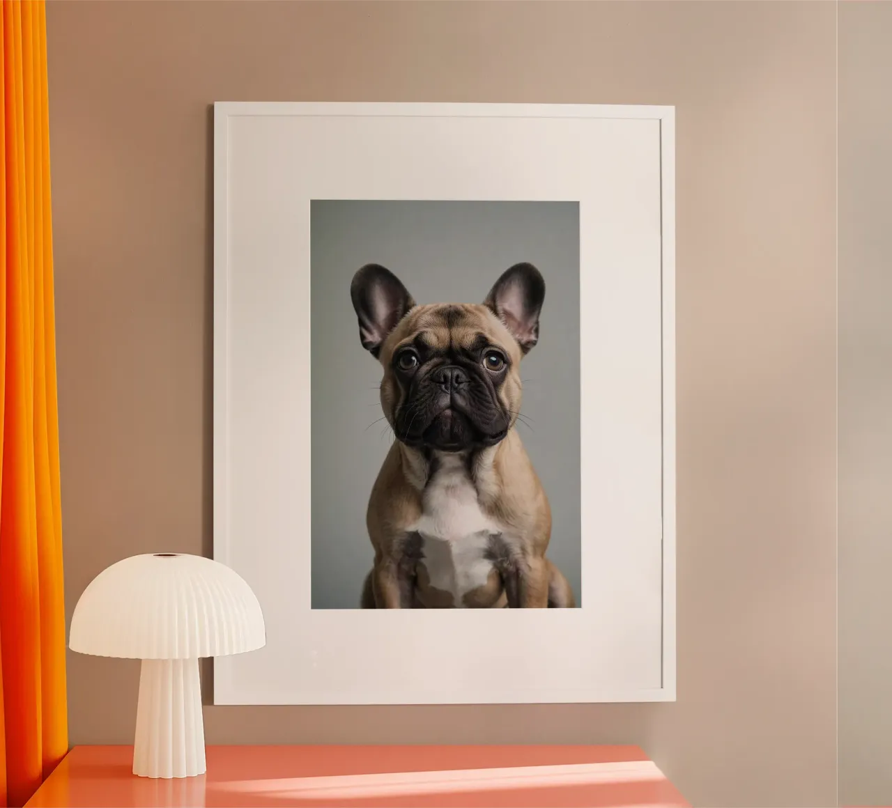 Cucciolo di Bulldog francese dallo sguardo fedele | Work 8 | Limited poster con telaio in alluminio da Paws & Portraits