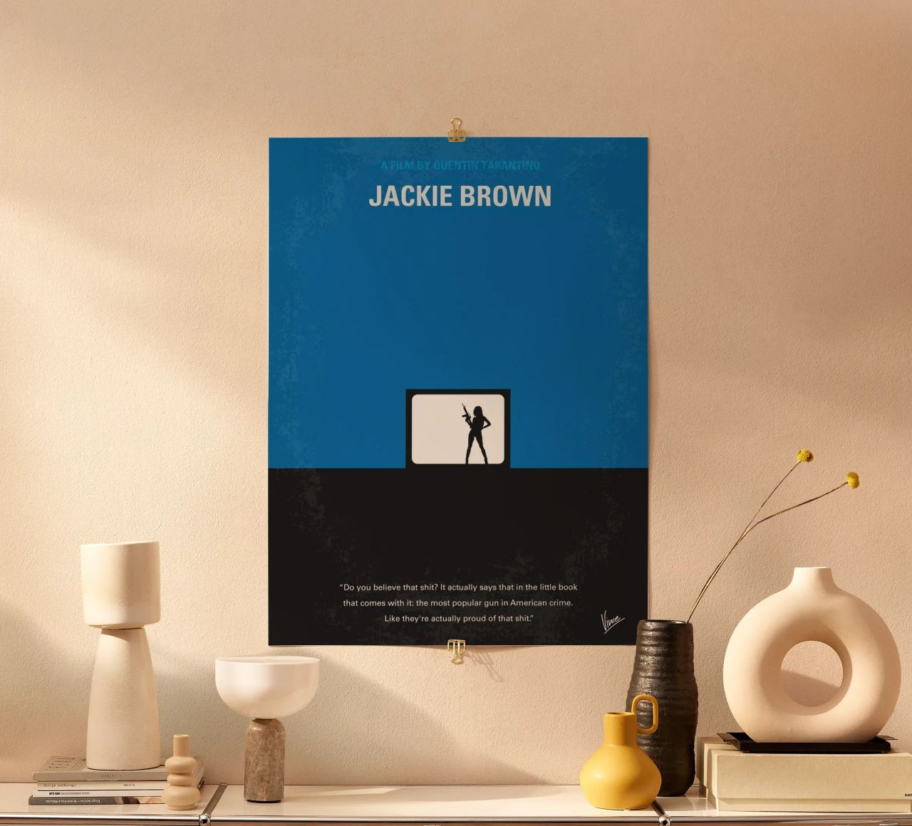No044 My Jackie Brown minimal movie poster Poster von Chungkong