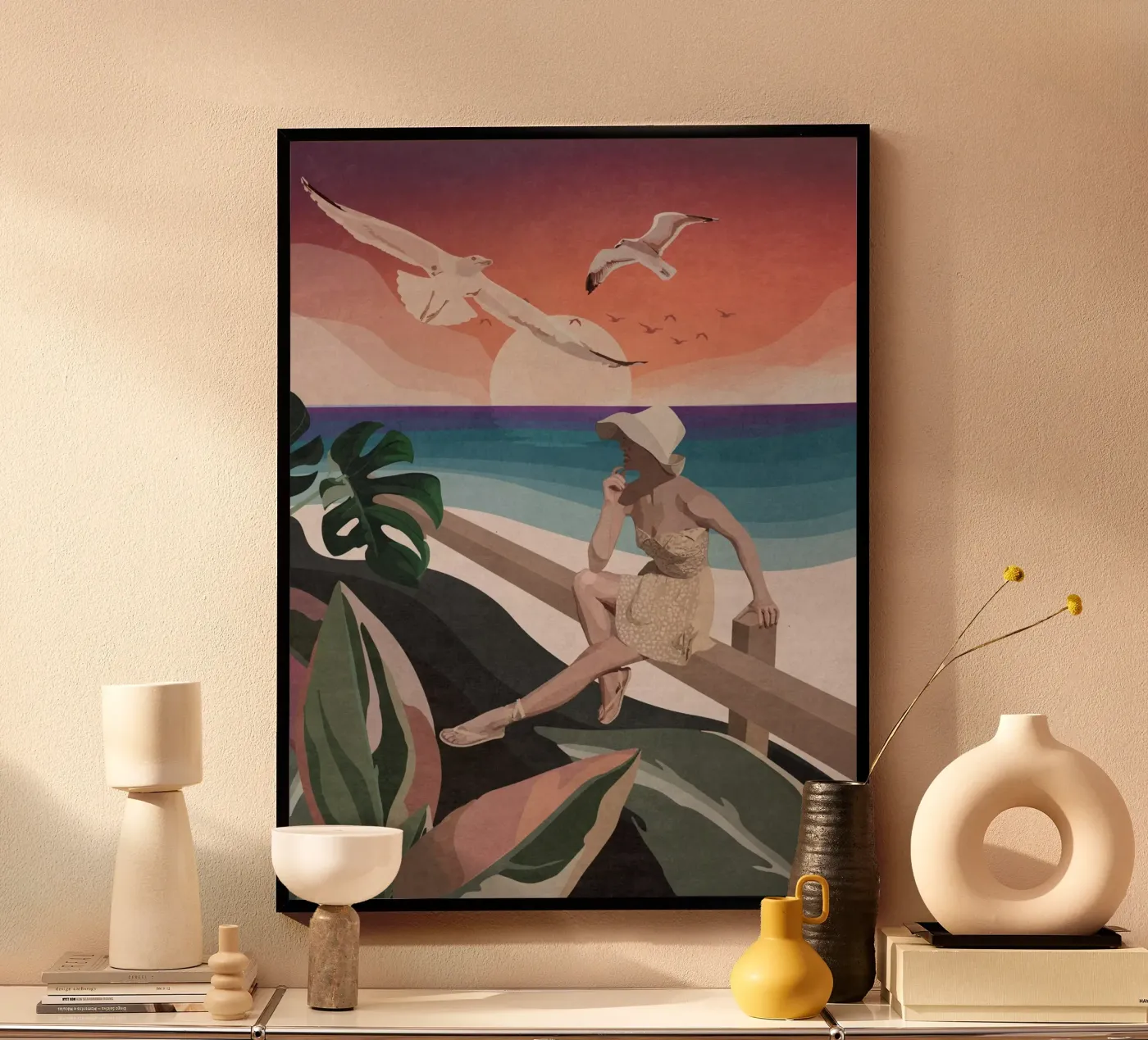 Sulla spiaggia poster da Emel Tunaboylu