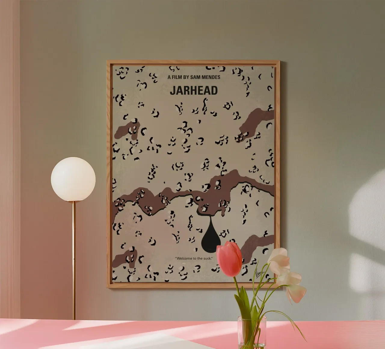 No045 My Jarhead minimal movie poster alluminio dibond da Chungkong