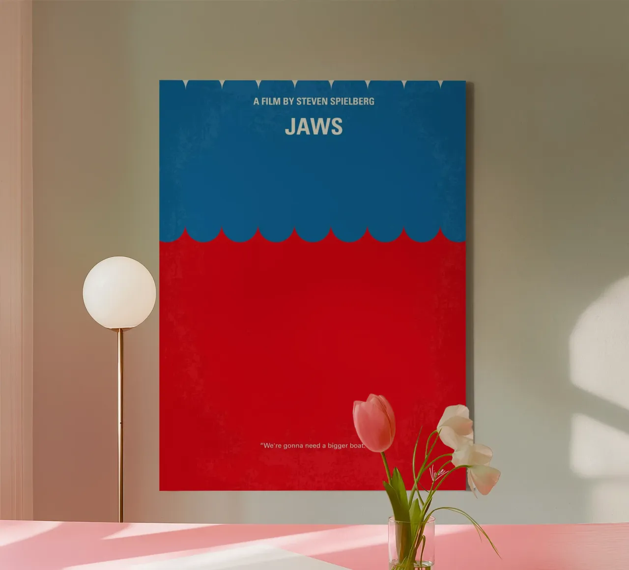 No046 My Jaws minimal movie poster tela con Cornice a cassetta da Chungkong