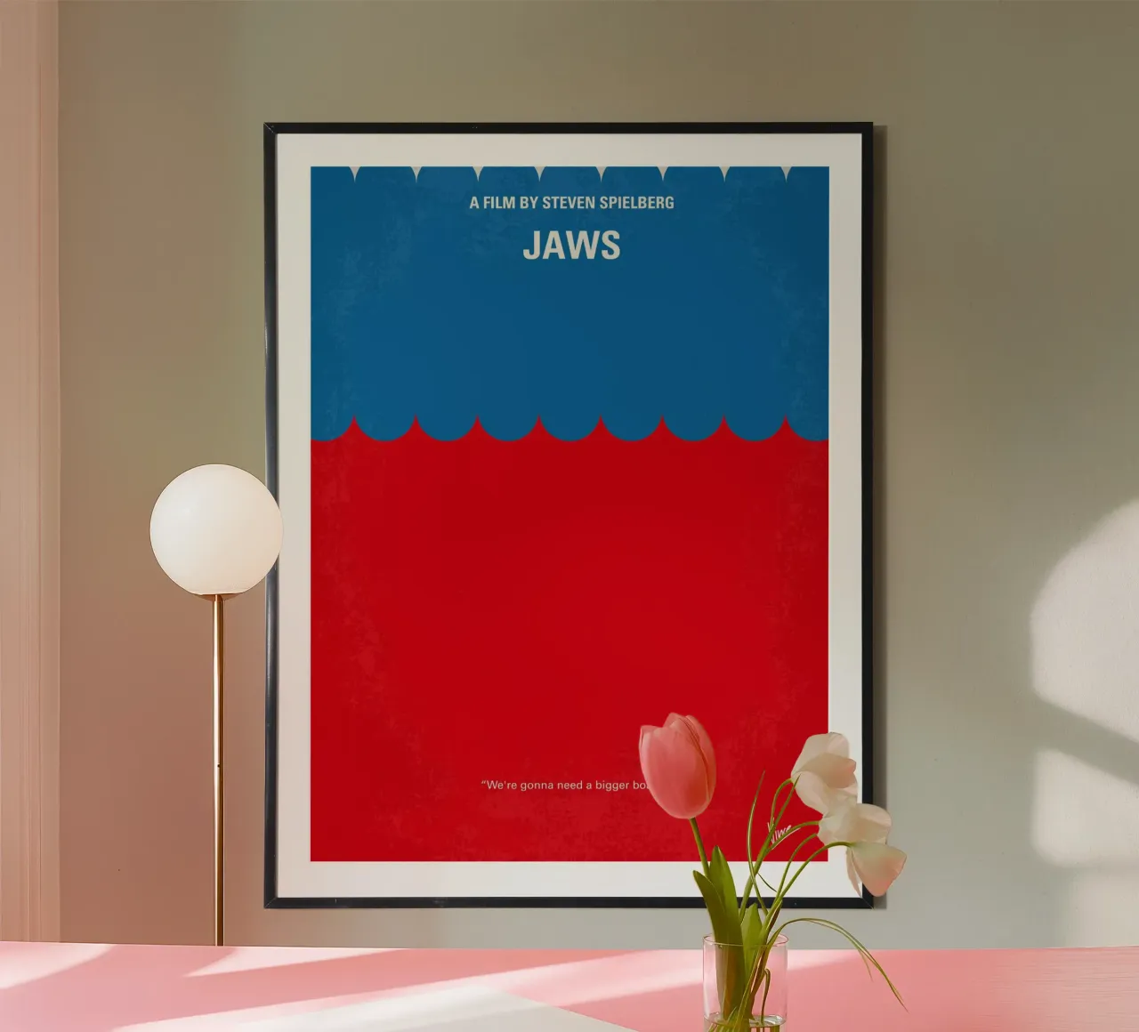 No046 My Jaws minimal movie poster carta hahnemühle da Chungkong