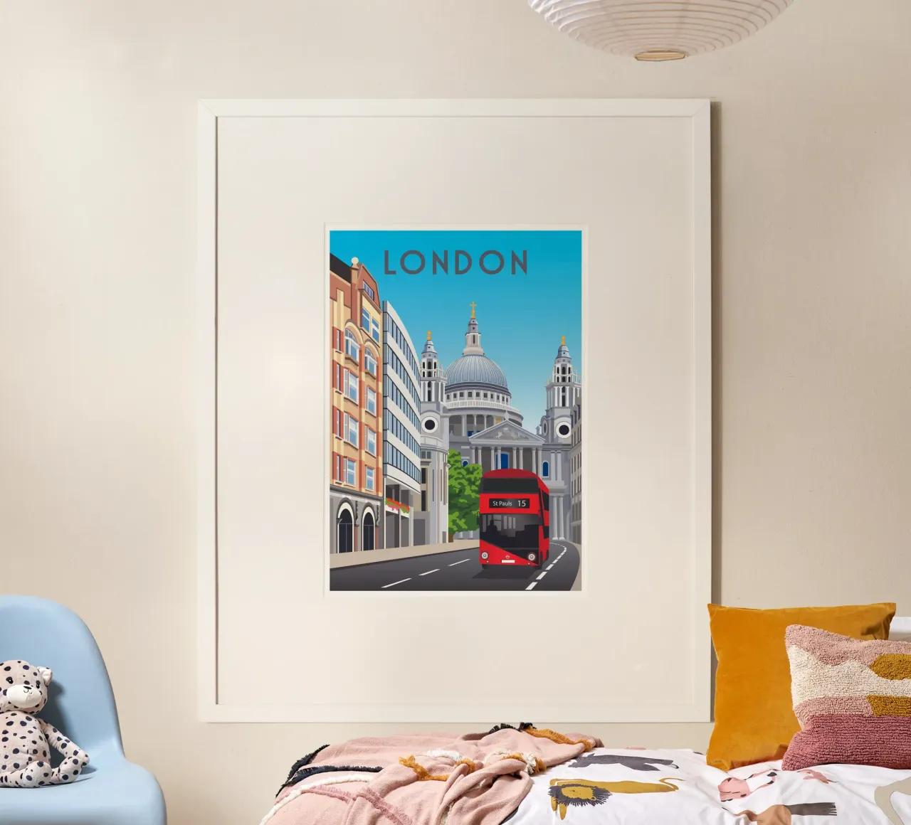 Scena della cattedrale di St Paul a Londra carta hahnemühle da Charnwood Prints