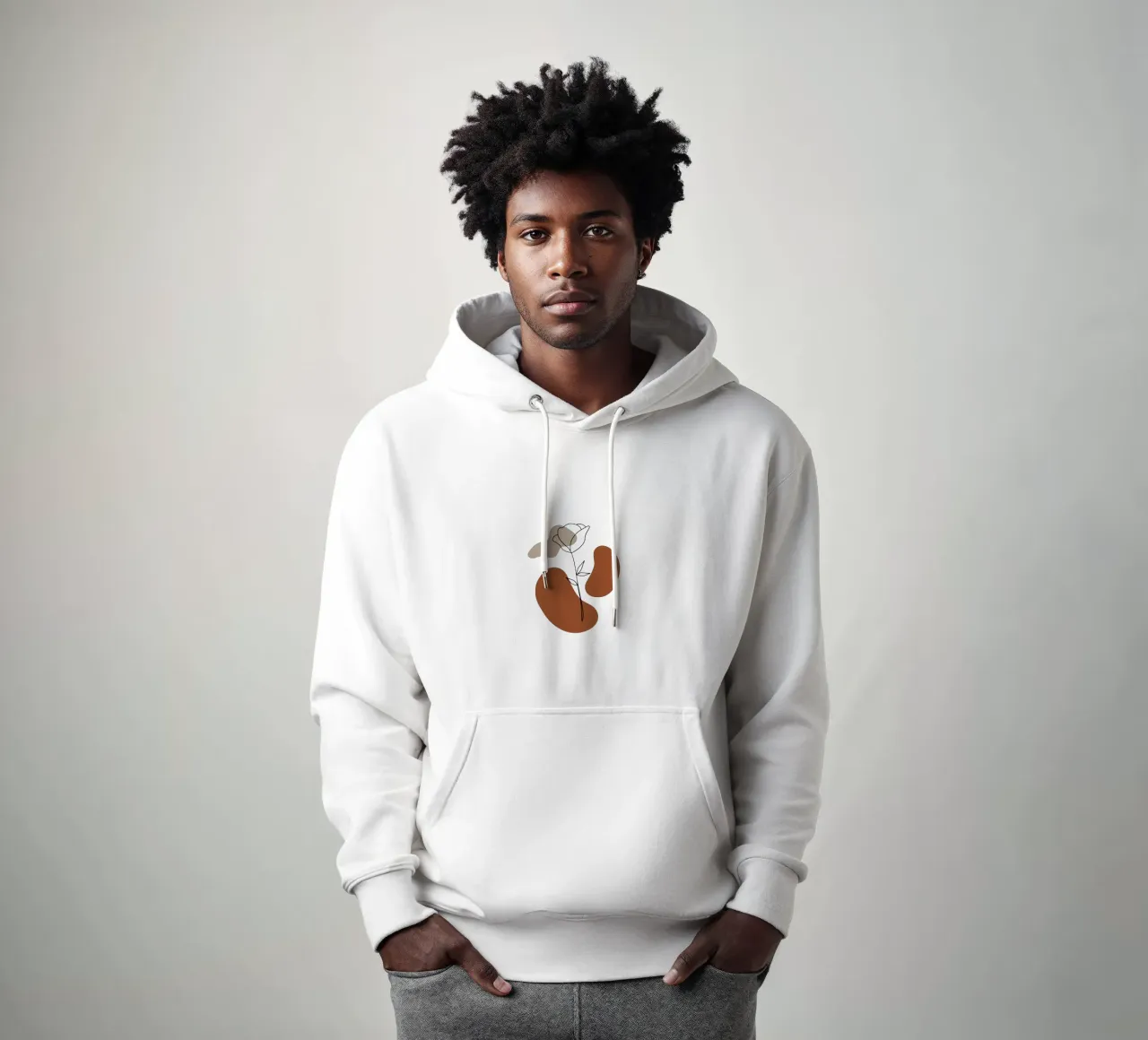 Rosa minimalista felpa con cappuccio da YSV MINIMALIST