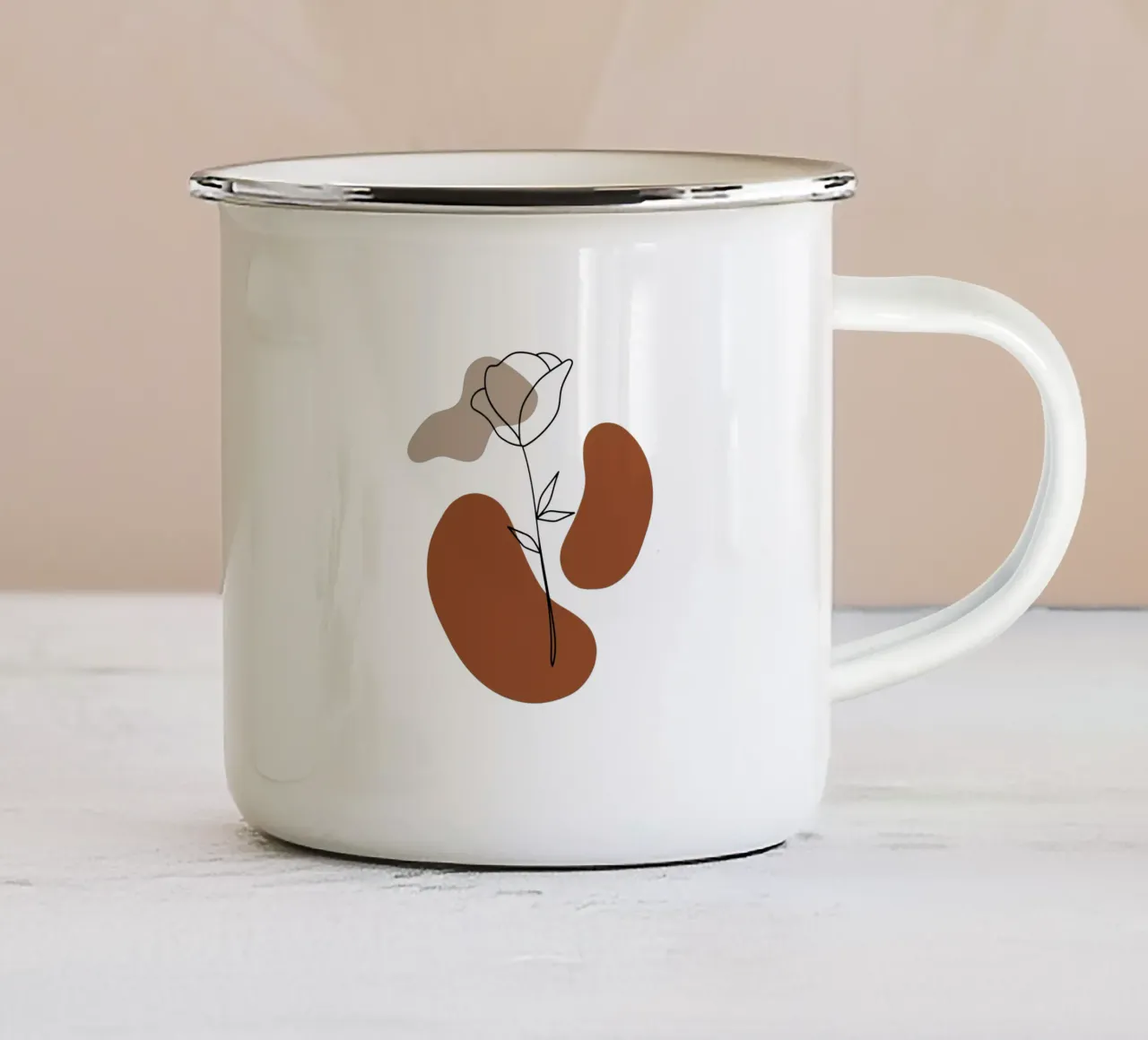 Rosa minimalista tazza in smalto da YSV MINIMALIST