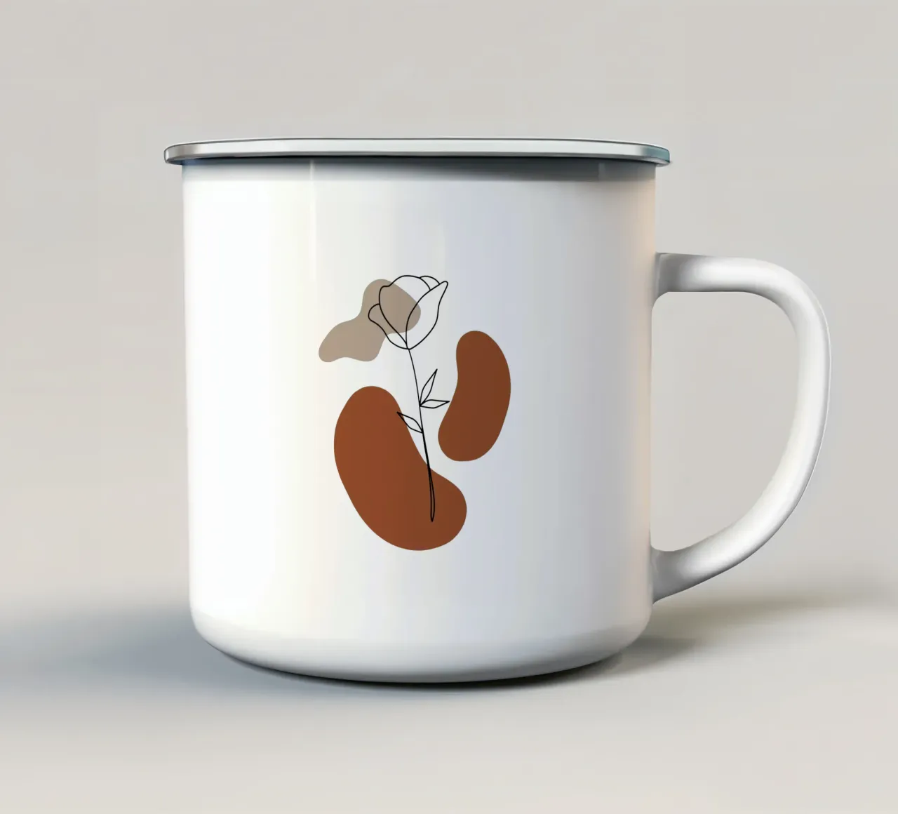 Rosa minimalista tazza in smalto da YSV MINIMALIST