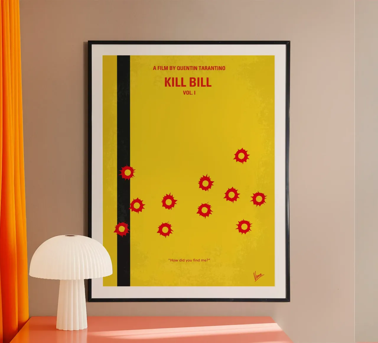No048 My Kill Bill -part 1 minimal movie poster carta hahnemühle da Chungkong