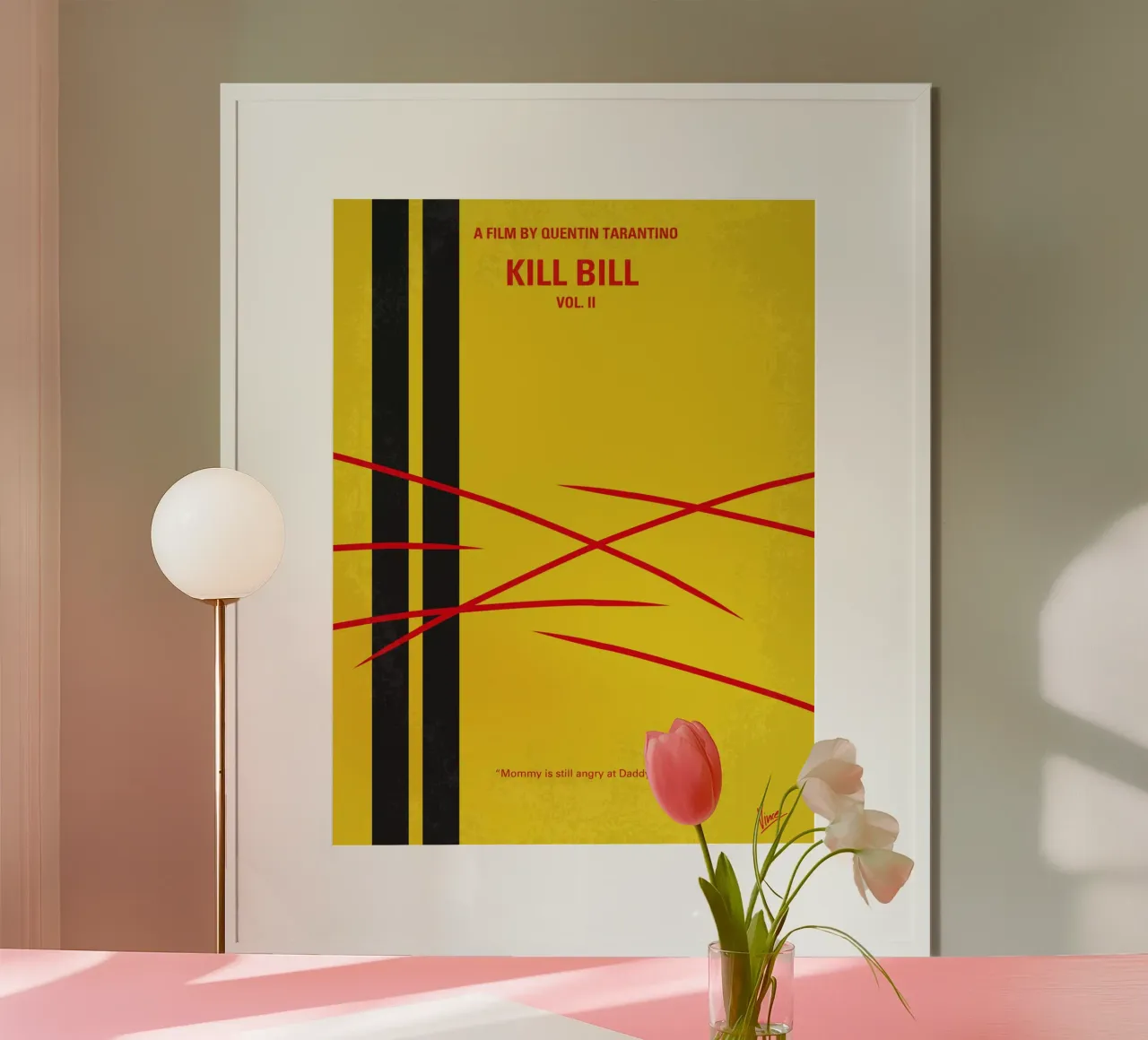 No049 My Kill Bill -part2 minimal movie poster poster con telaio in plastica da Chungkong