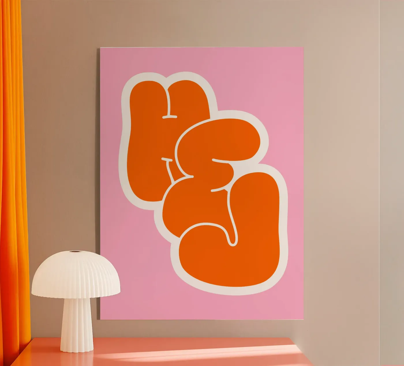 Puffy Orange Hej plexiglass da söndagdesign