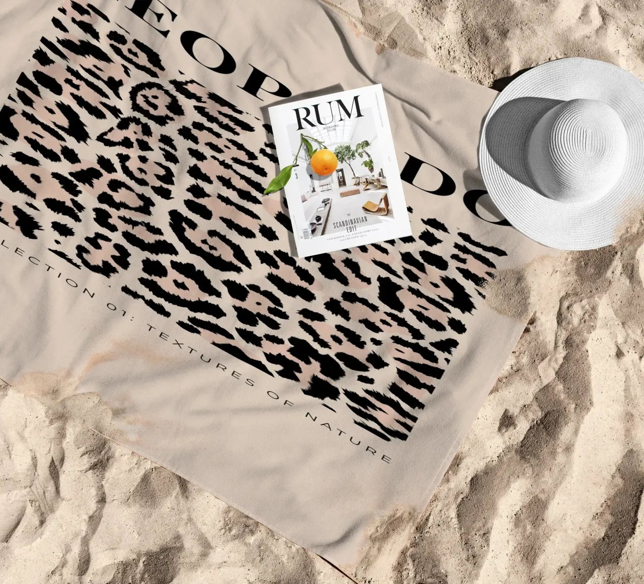 Leopardo Abstract Leopard Pattern telo mare da Bold Type Co.